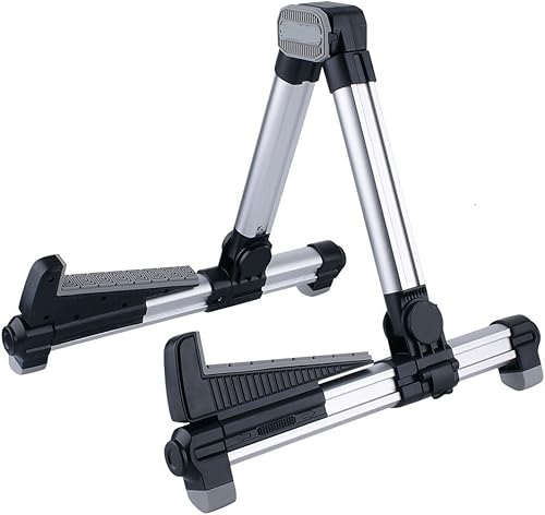 Miniatura 9 de Guitar Stand ENO MUSIC - Soporte plegable de aleación de aluminio, universal, acústico, adecuado para guitarras eléctricas, bajo (negro)