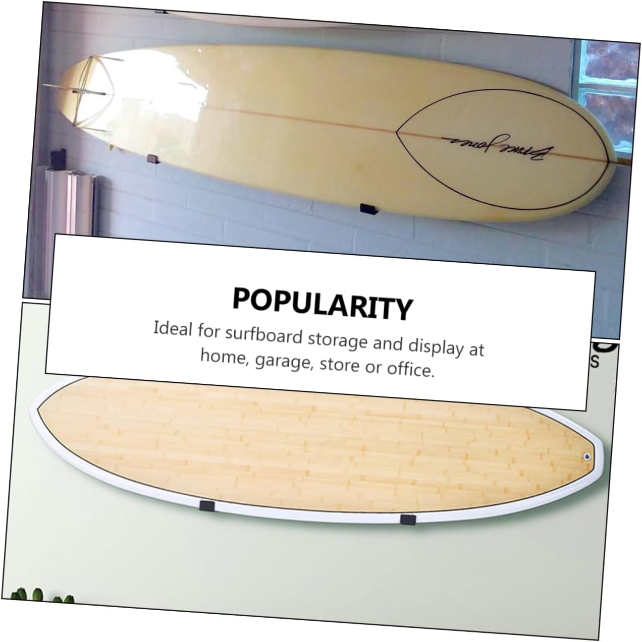 Happyyami Surfboard Holder Macrame Shelf Wall Hanging Wall Mounted Clothes Hanger Surfboard Wall Display