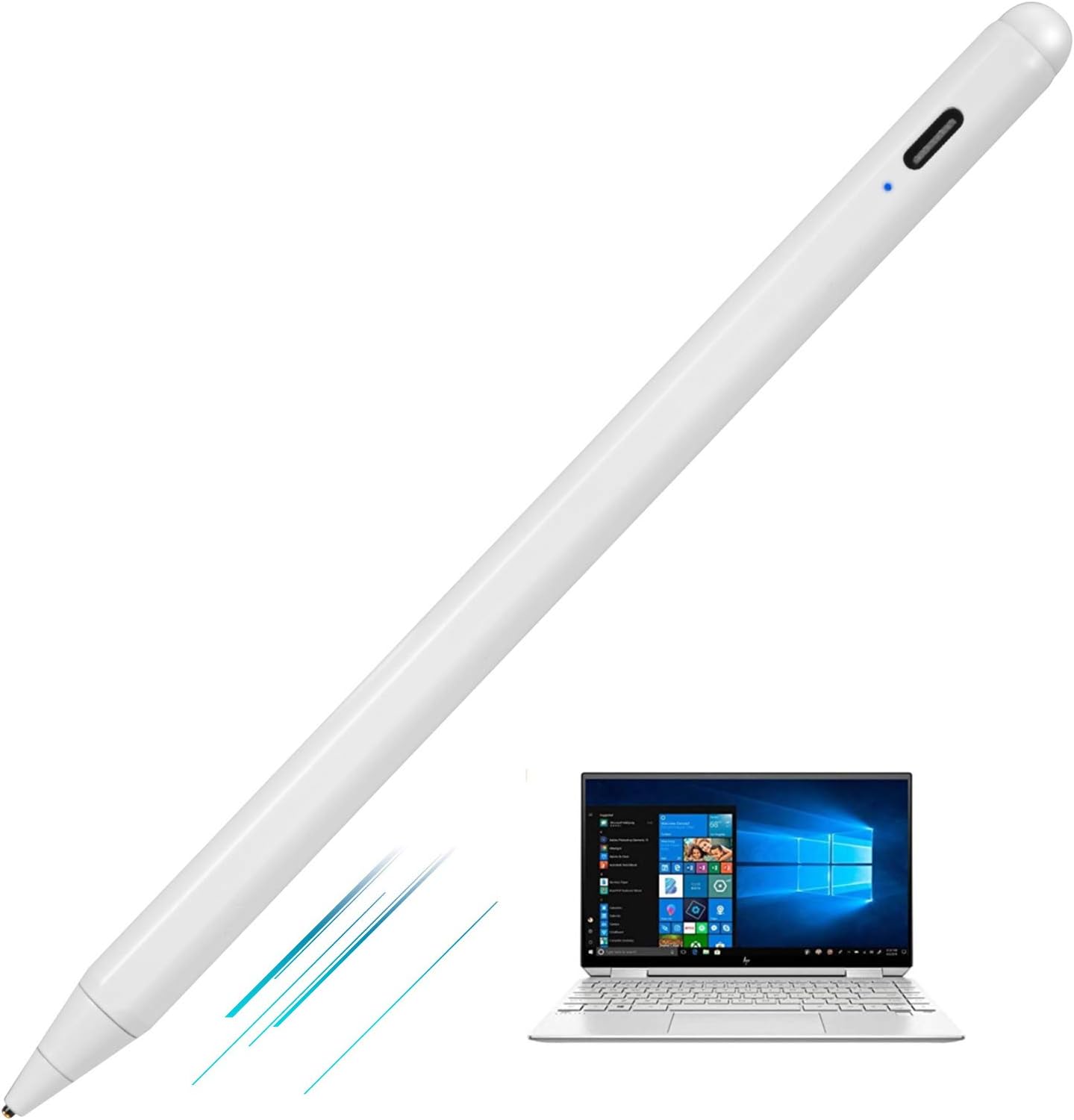 Stylus Pen for HP Envy X360 Convertible 2-in-1 Laptop (15.6") Pencil,Active Digital Touch-Control and Type-C Rechargeable Pen for HP Envy X360 15.6" ,High Precision Fine Tip,Good at Drawing,White