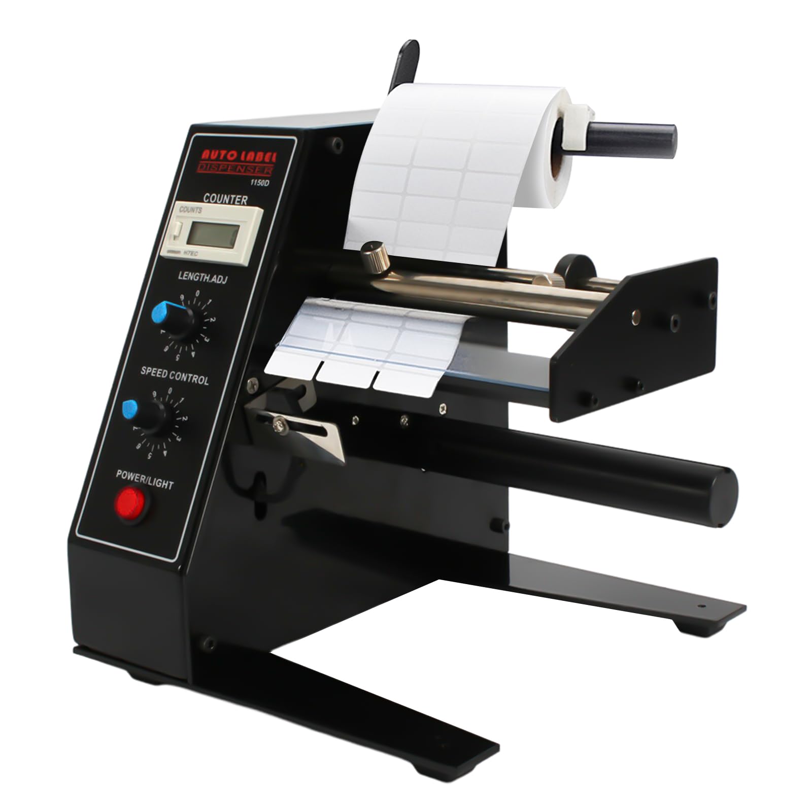 Distributore automatico di etichette: struttura in acciaio per etichette versatili, larghezza 10-115 mm, lunghezza 8-130 mm