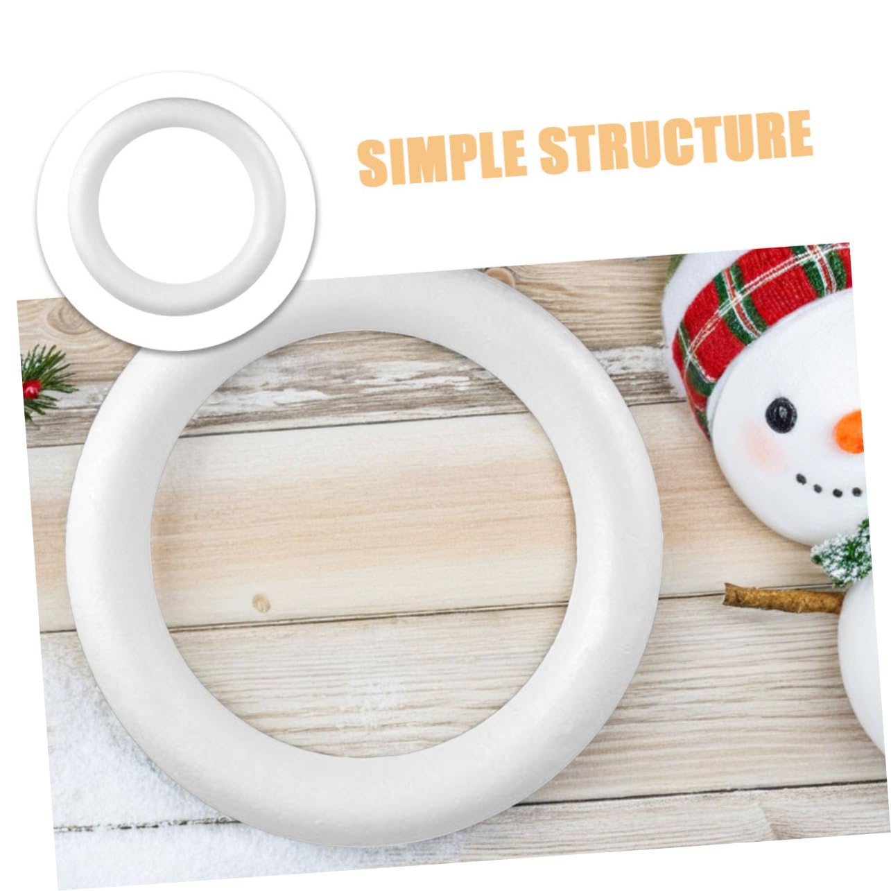 3pièces Kit De Couronne De Noël Mousse Ronde pour Décoration De Fêtes Travaux Manuels Et Mariages Cercles De Couronne Mousse pour Artisanat