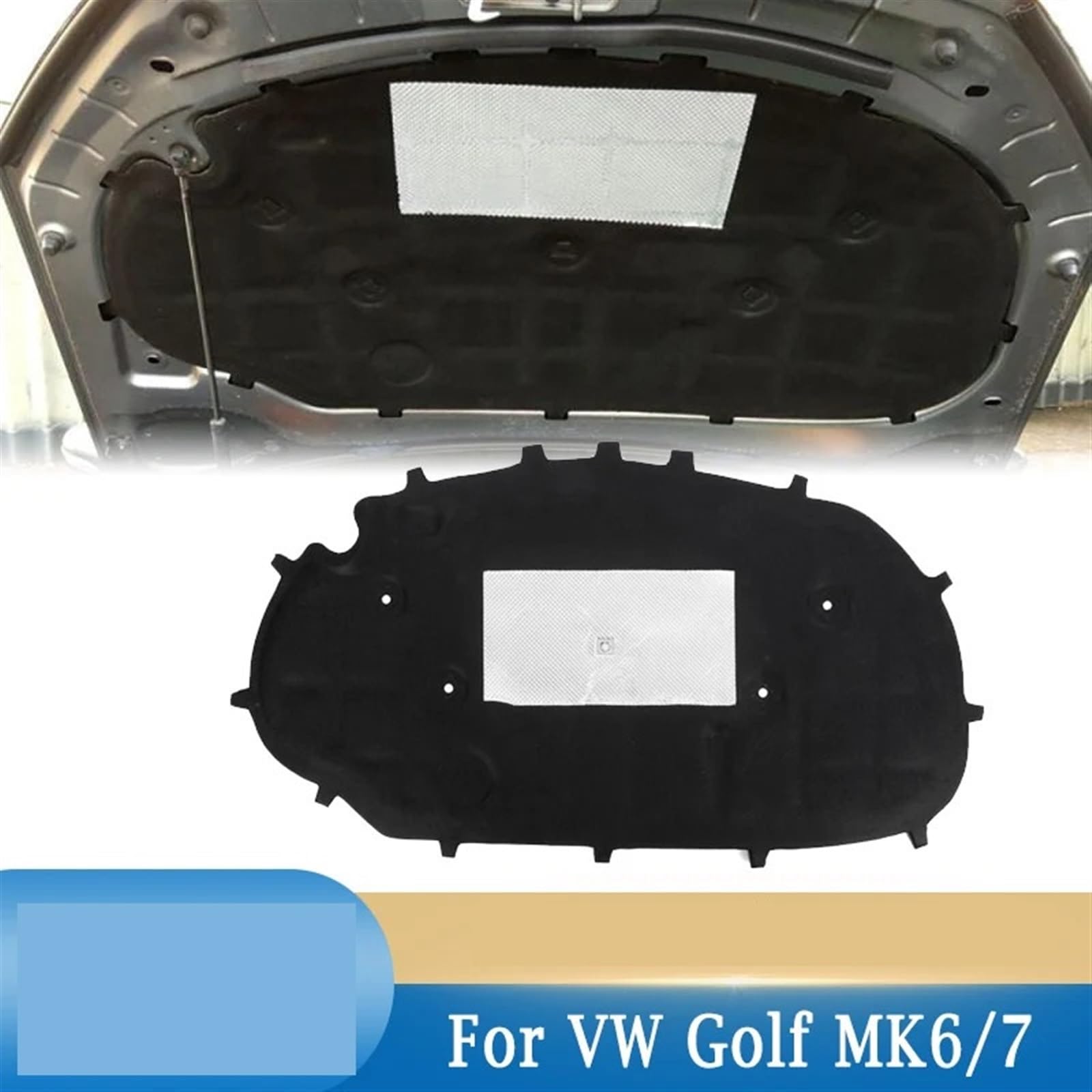 XEDLAMP, for VW, for Golf, 6/, for Golf, 6 GTI Capot Avant Moteur Coton Insonorisé Couverture Coussin D'isolation Thermique Tapis d'isolation Thermique(Schwarz XEDLAMP, for VW, for Golf, 6/, for Golf, 6 GTI Capot Avant Moteur Coton Insonorisé Couverture Coussin D'isolation Thermique Tapis d'isolation Thermique(Schwarz