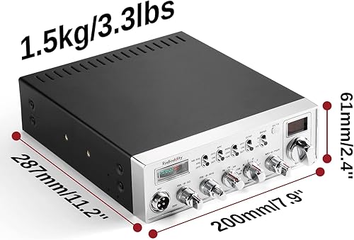 Miniatura 6 de Radioddity QT40 - Radio de jamón SSB de 32.8 ft, reducción de ruido digital de 40 W, radio aficionado de alta potencia con alerta NOAA, transceptor