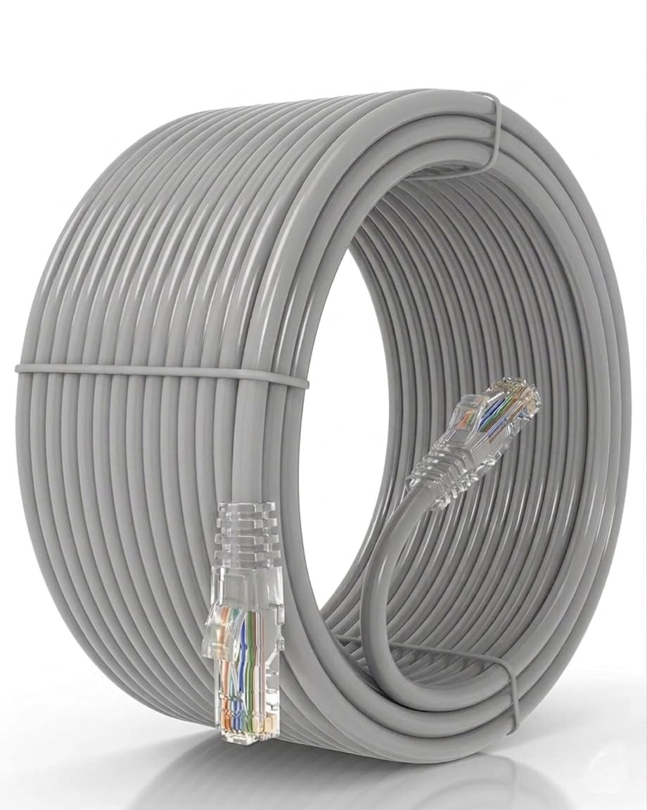 15 Meter Cat 6 Hi-Speed Ethernet LAN Cable Heavy Duty Cord Waterproof Cat6 Network Internet RJ45 Patch Cable, (15m)-image-33