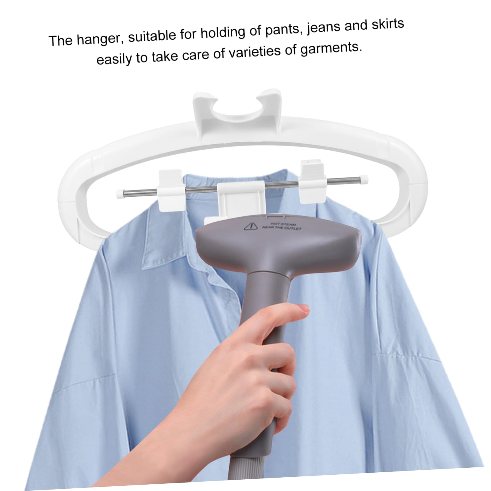 CONGARTENO Garment Steamer Hanger Pants Clip Portable Ironing for Clothes for Home and Store Use Lightweight Design for Easy Storage for More