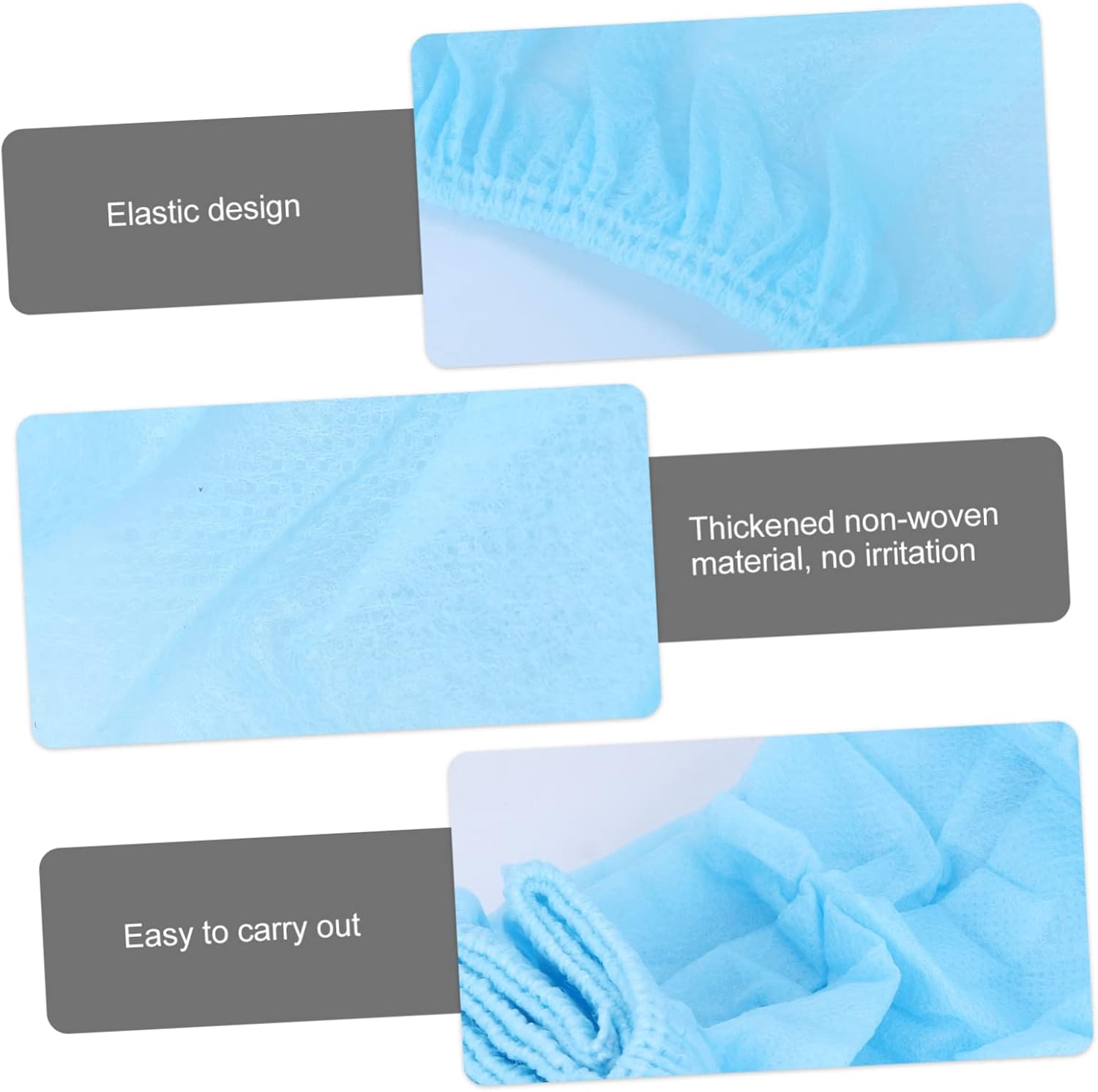 Unomor 50pcs Disposable Toilet Seat Covers Thick Non-Woven Portable Cushions for Travel Individually Wrapped for Safety and for Public Restrooms and Camping