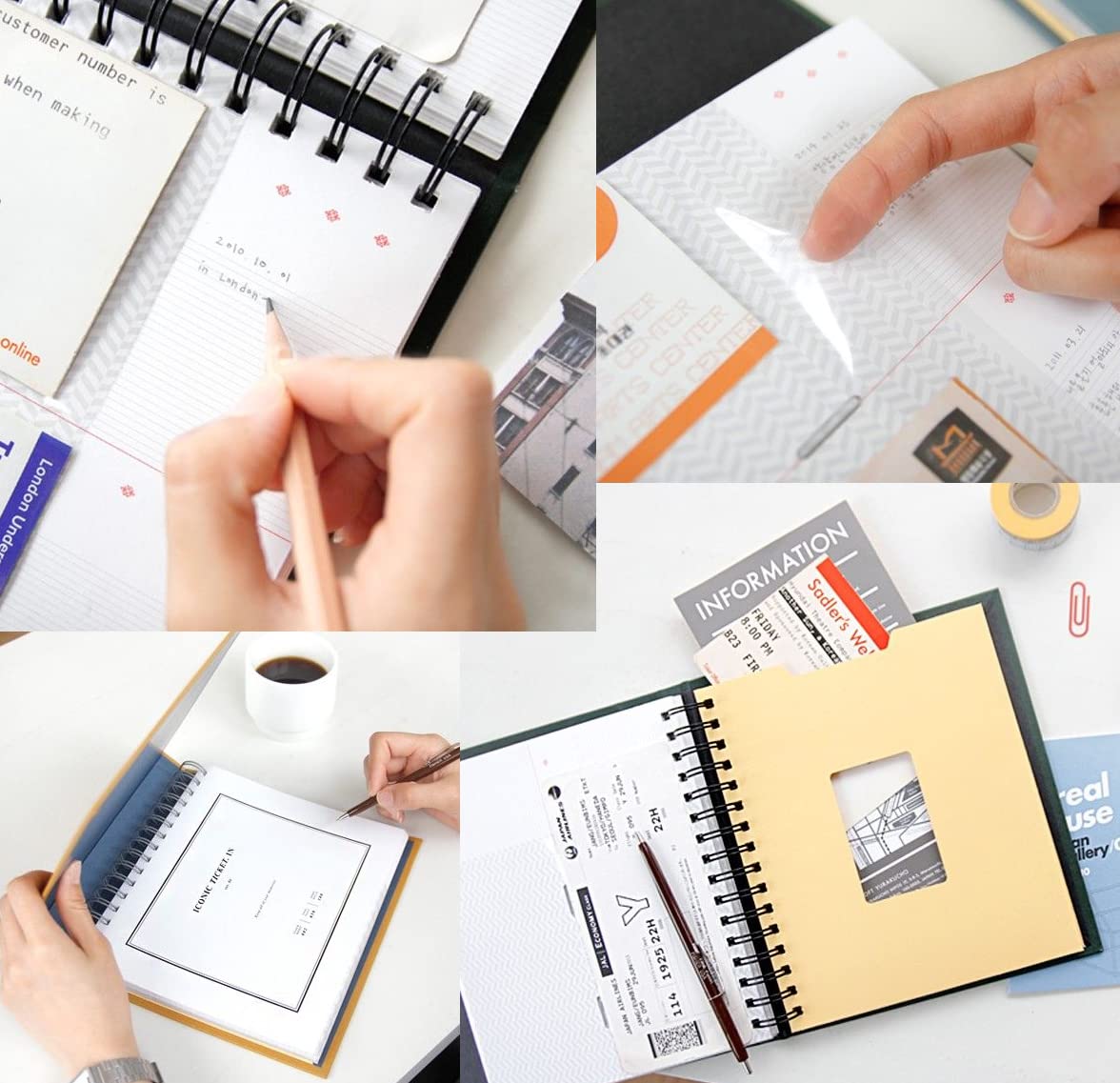 Ticket Stub Holder Concert Sports Collection Album Diary Organizer Storage Book (Black)