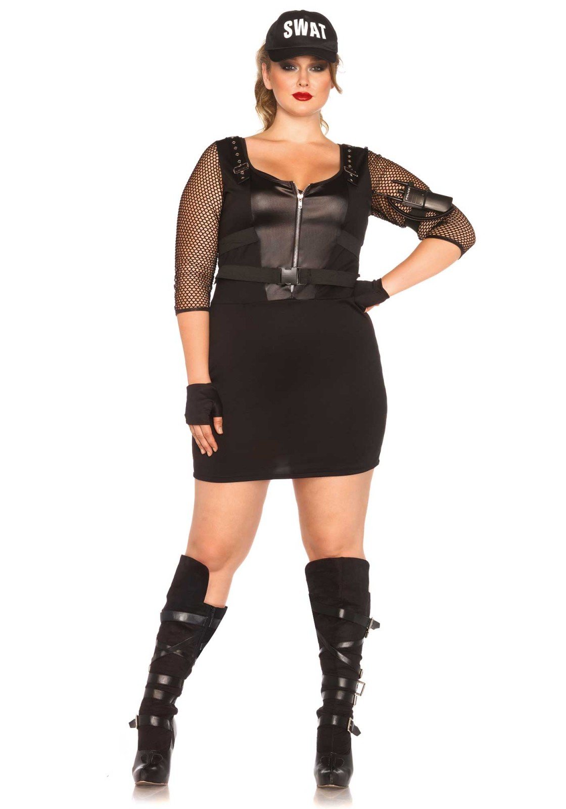 Leg Avenue Swat Officer Costume (Size 1X - 2X, Black)
