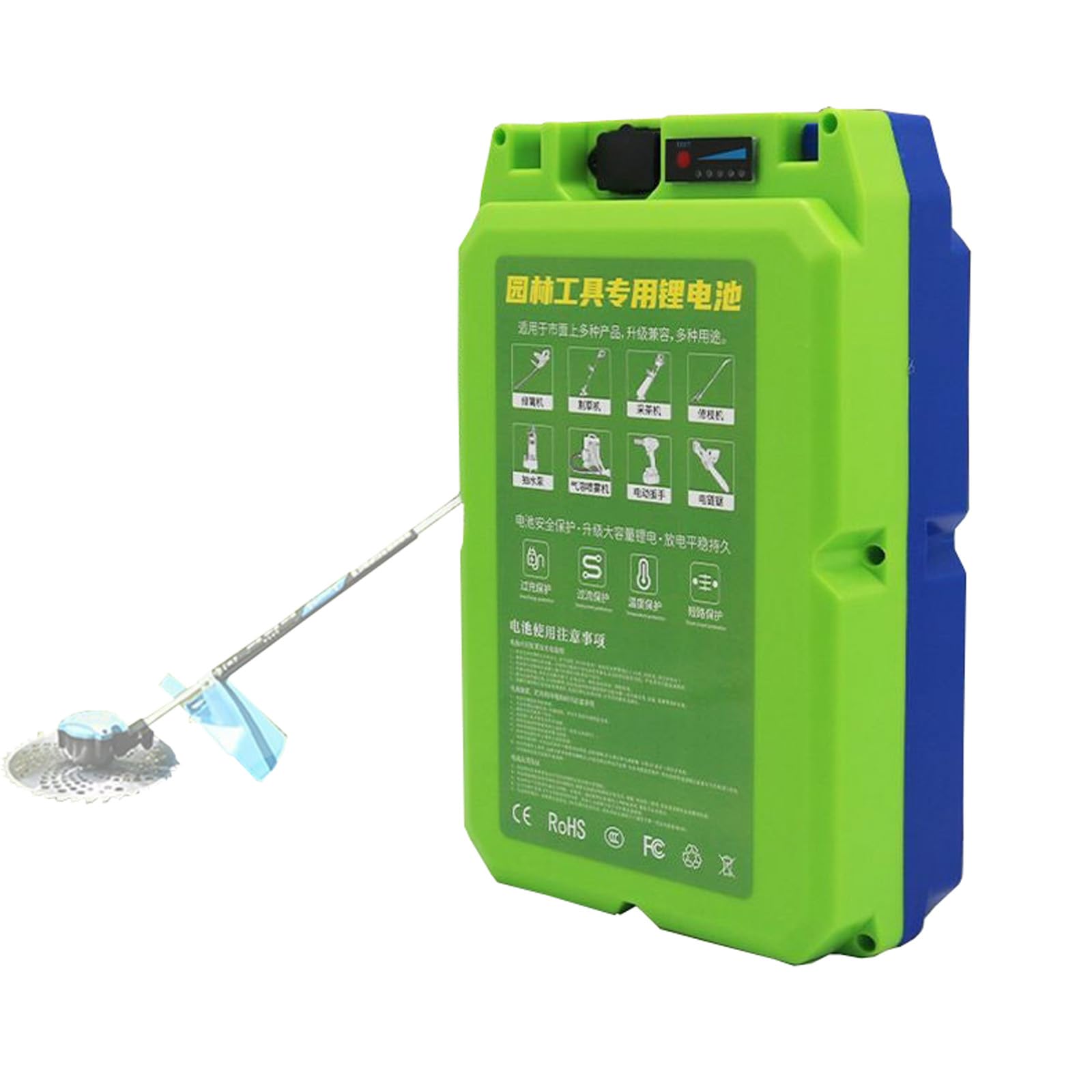 Batería Litio dedicada para Herramientas jardín 24V 30Ah batería Iones de Litio 48V 24V 20Ah 16Ah 12Ah con Cargador para recolector de té batería Repuesto cortacésped eléctrico