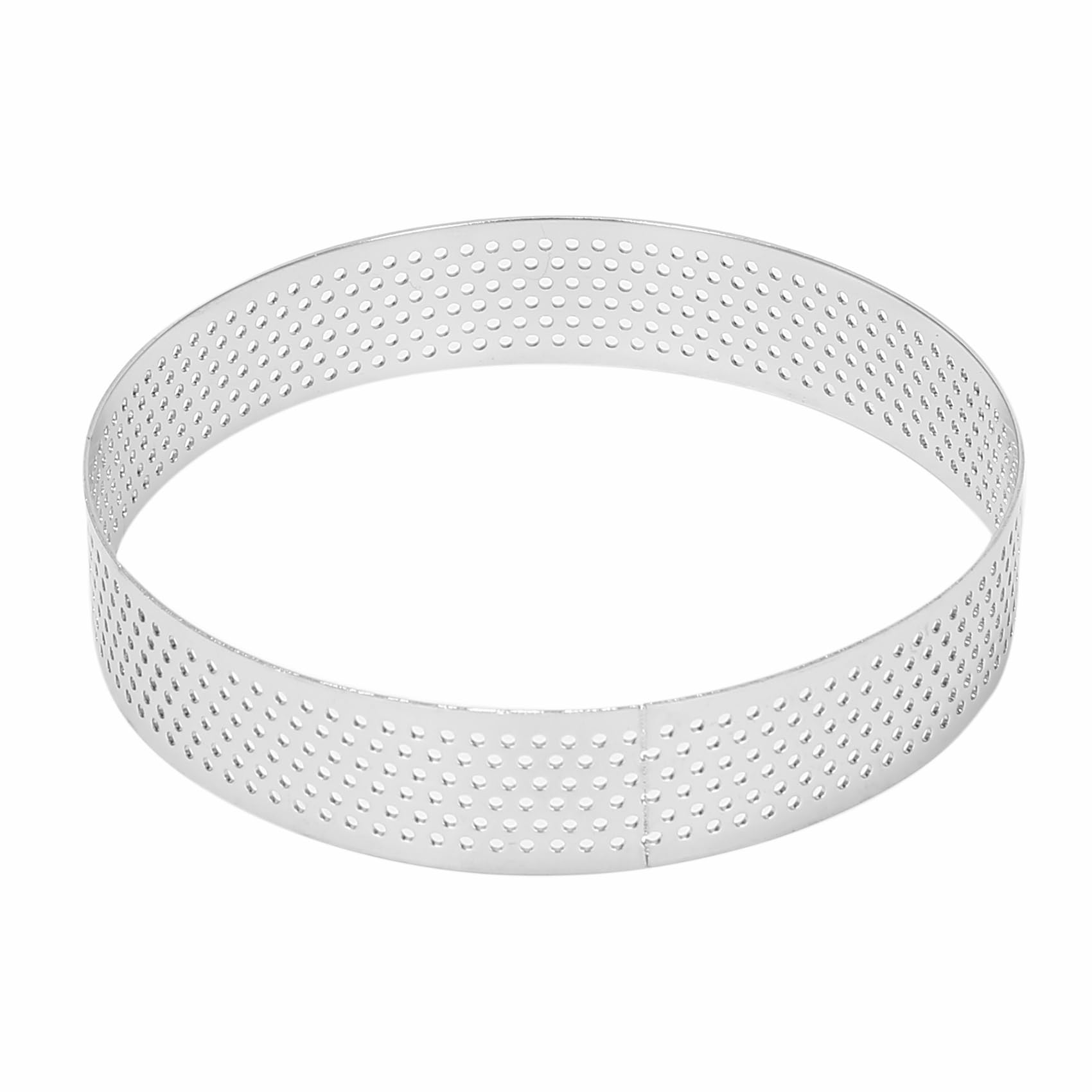 40 Pezzi Anelli per Crostate Circolari con Fori nel Acciaio Torta di Frutta Quiche Torta Mousse Stampo Cucina Stampo da Forno 10 cm