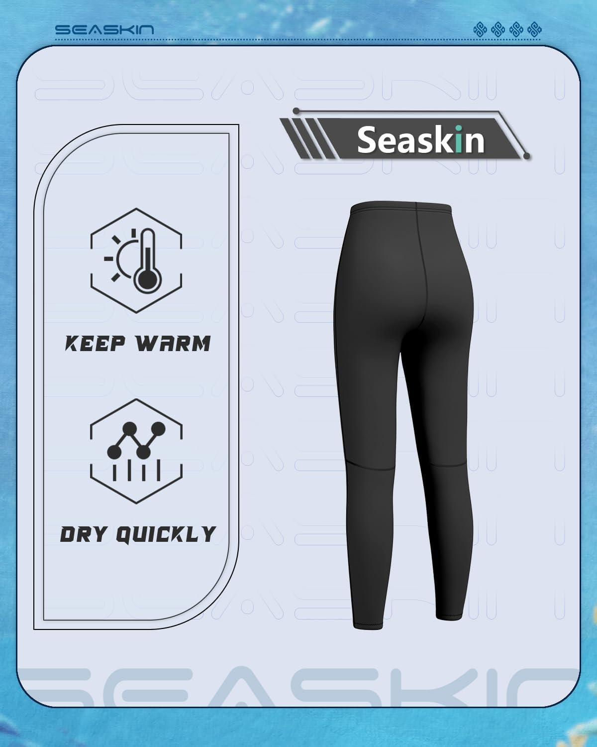 Seaskin 2mm Womens Wetsuit Pants - Image 3