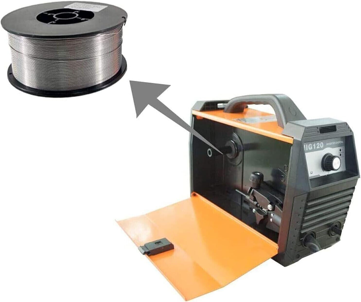 Topolenashop Filo Animato Per Saldatrice MIG No Gas 0,8 mm E71T-GS Bobina 5 Kg – Filo Continuo Per Saldatura Senza Gas Per Ferro e Acciaio Compatibile Ø Bobina 20 cm