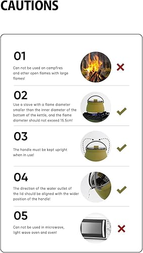 Miniatura 6 de Hervidor plegable de viaje, hervidor de agua hirviendo plegable de silicona de grado alimenticio (33.8 fl oz) (verde oscuro)