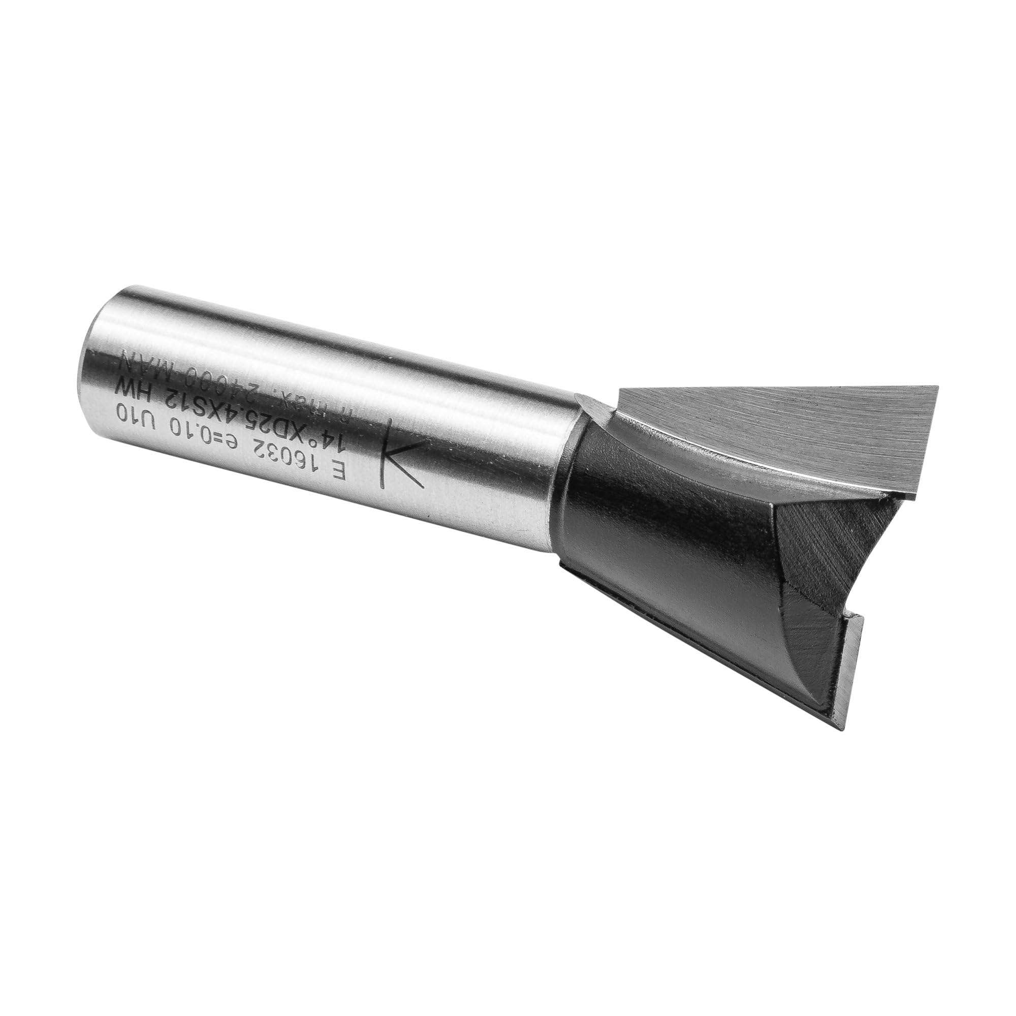 ENT 16032 Gratfräser HW, Schaft (S) 12 mm, Durchmesser (D) 25,4 mm, NL 22,2 mm, E 14°, SL 40 mm, ohne Vorschneider