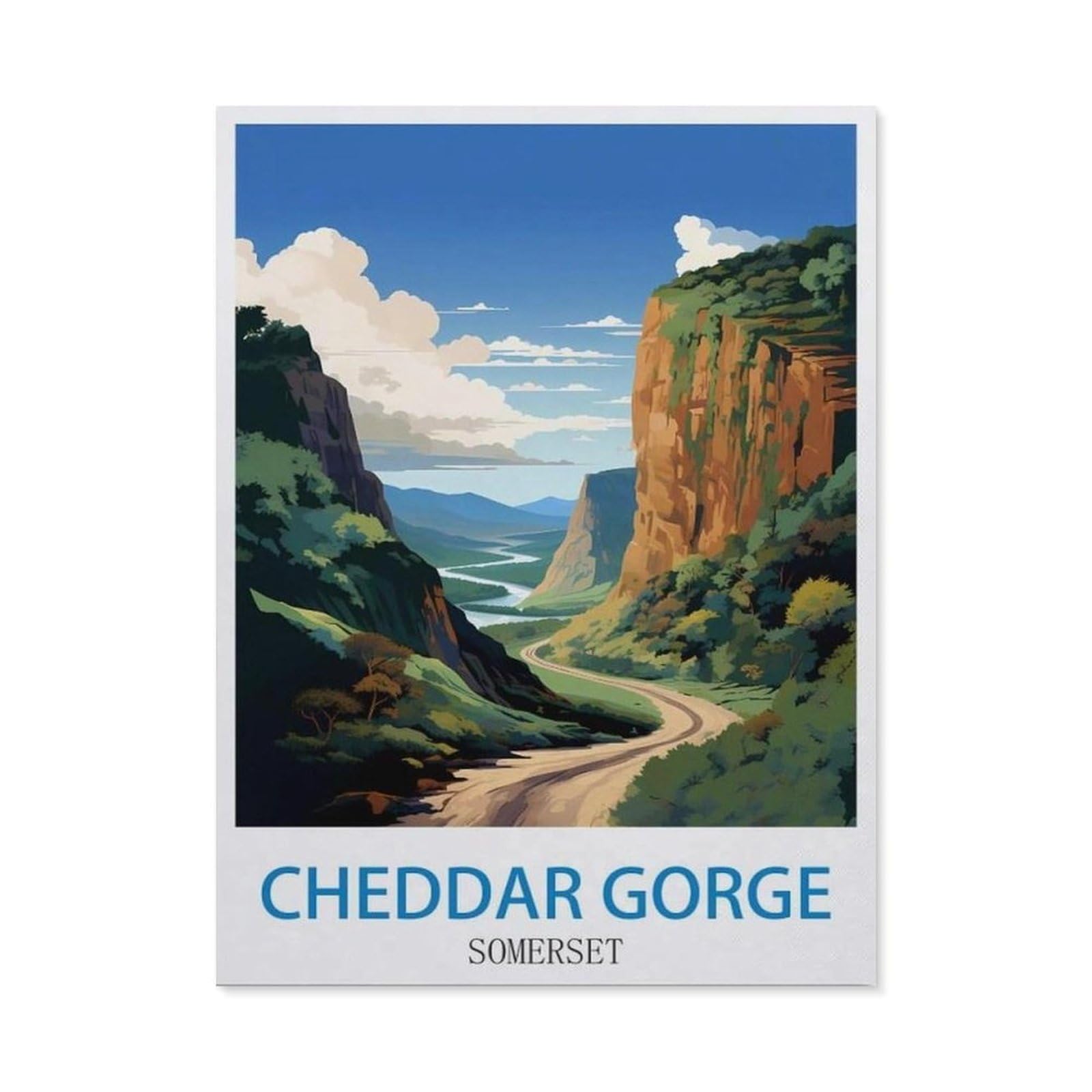 BEAYODKP 5D Diamond Painting，Cheddar Gorge Somerset（30x40cm）