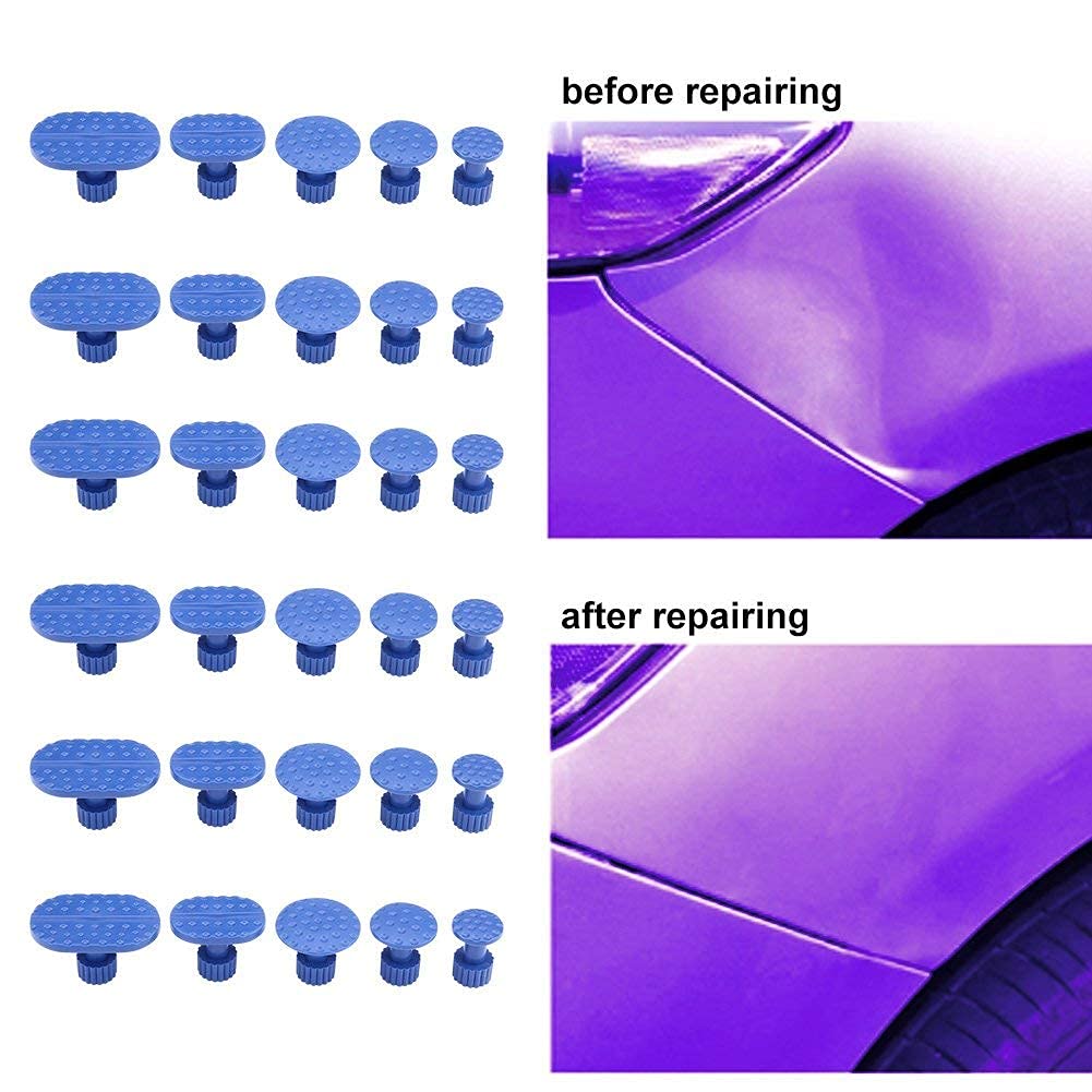 Linguette di Estrazione, 30 Pezzi di Nylon per Rimozione Ammaccature della Carrozzeria Dell'auto Linguette di Estrazione Strumenti di Riparazione Senza Vernice Linguette di Estrazione della Colla Blu