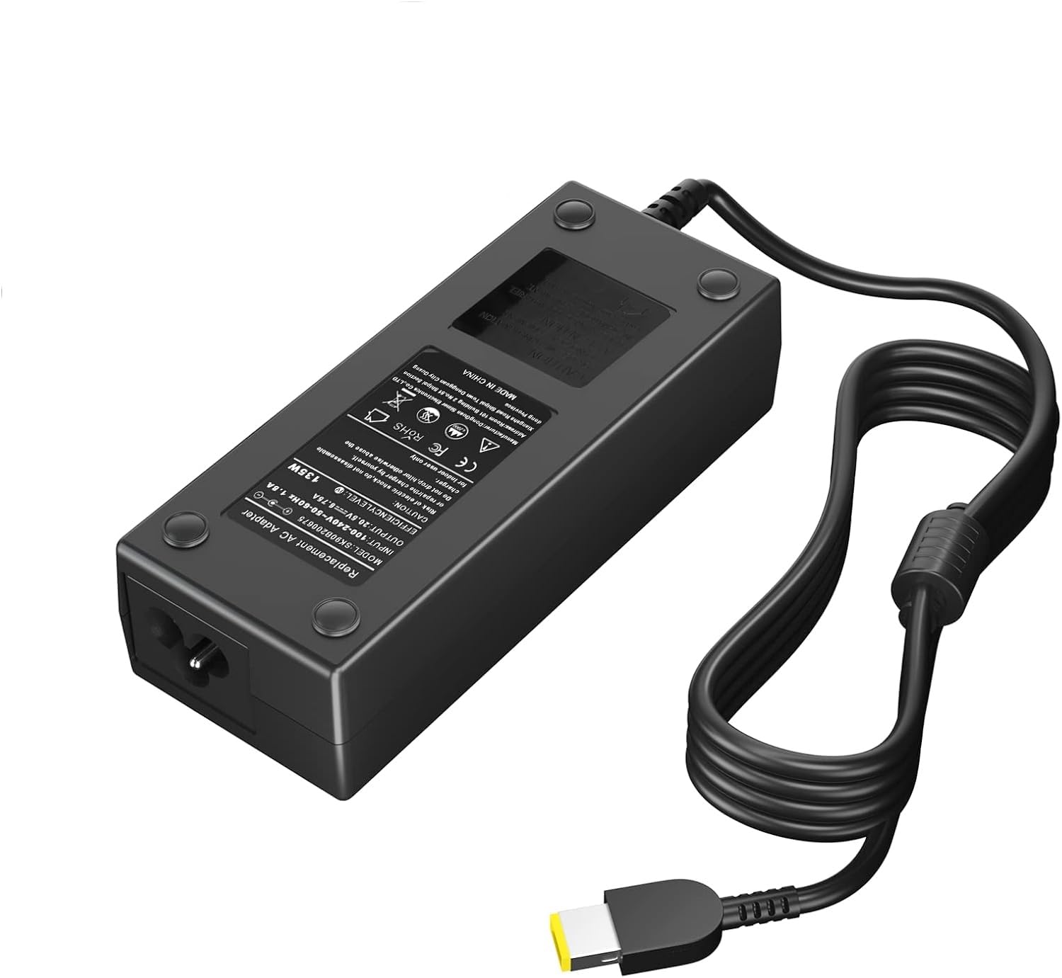 WeFly 135W 20V 6.75A USB Laptop Adapter Charger for Lenovo ADL135NDC3A ADL135NLC3A ThinkPad T440P T450P T460P T470P Legion R720 R720-15 Y520 Y7000 Y7000P Yoga 720 15 72 0-15IKB