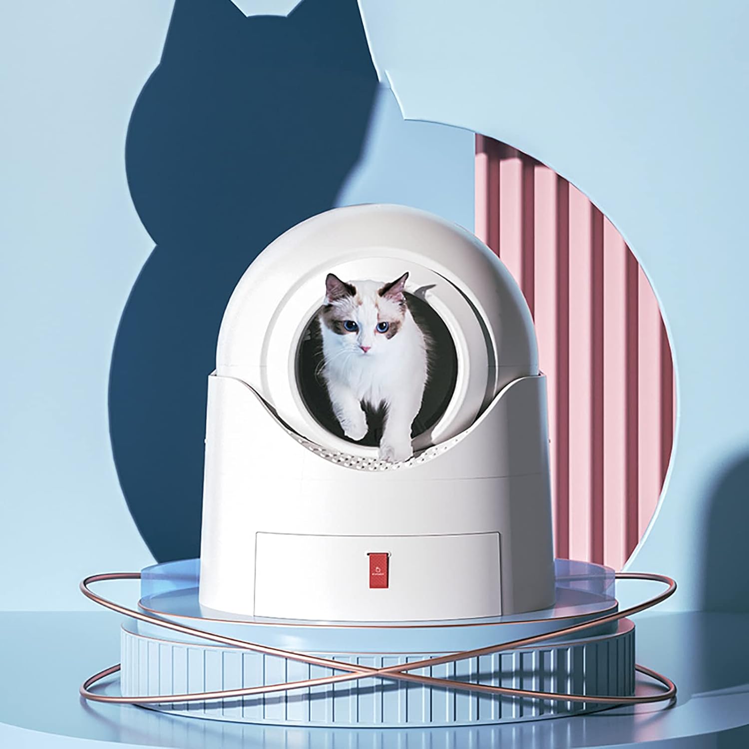 猫用トイレ、半自動猫用トイレ、複数の猫に適しています Amazon