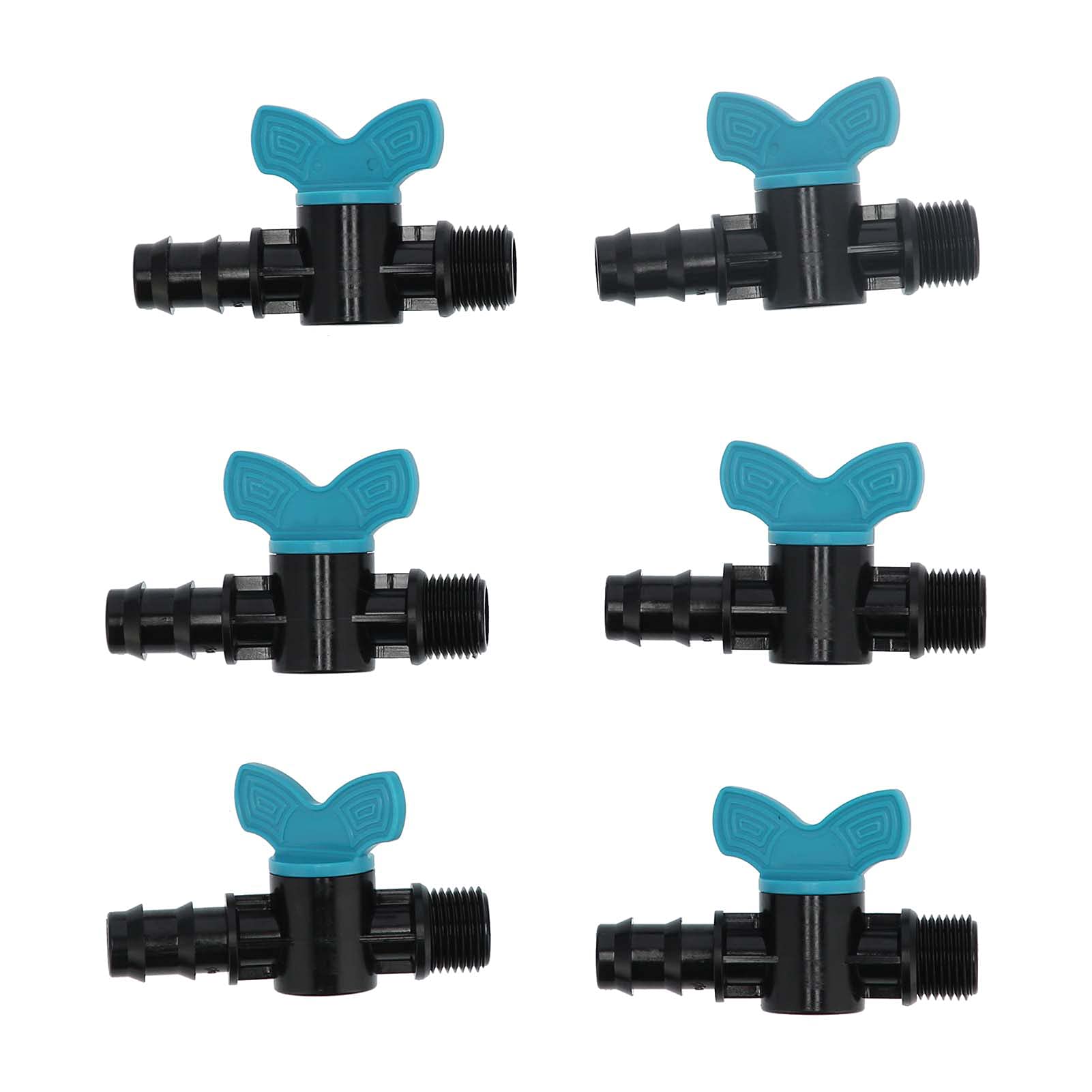 JAOCDOEN 50PCS 25x3/4in Male Thread Irrigation Switch Valve Plastic Gate Valves for Gardening Supplies