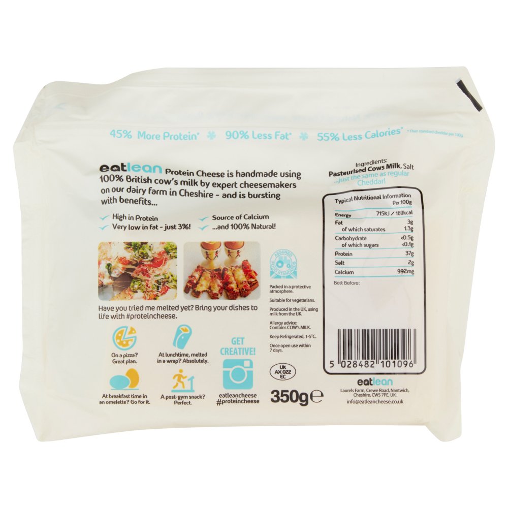 EATLEAN Queso PROTEICO BAJO EN Grasa Y EN HIDRATOS 350 GRS