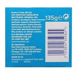 Neutradol Slow Release Gel, Air Freshener and Odour Eliminator, No Plug or Spray Needed, Original, Multipack of 6 x 135g
