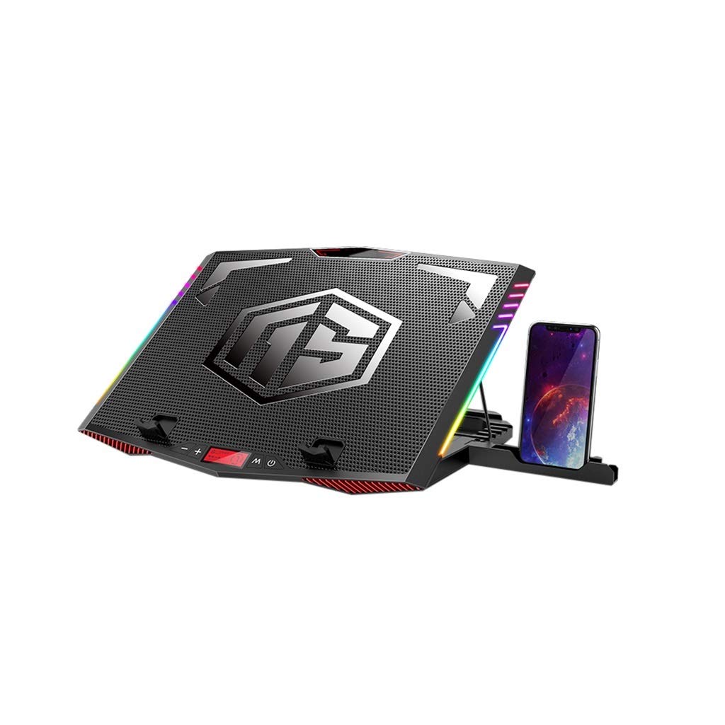 ZLazyComputer Cooling Rack, Mute Laptop Stand Compatible Up To 21 Inches With 6 Fans For Games