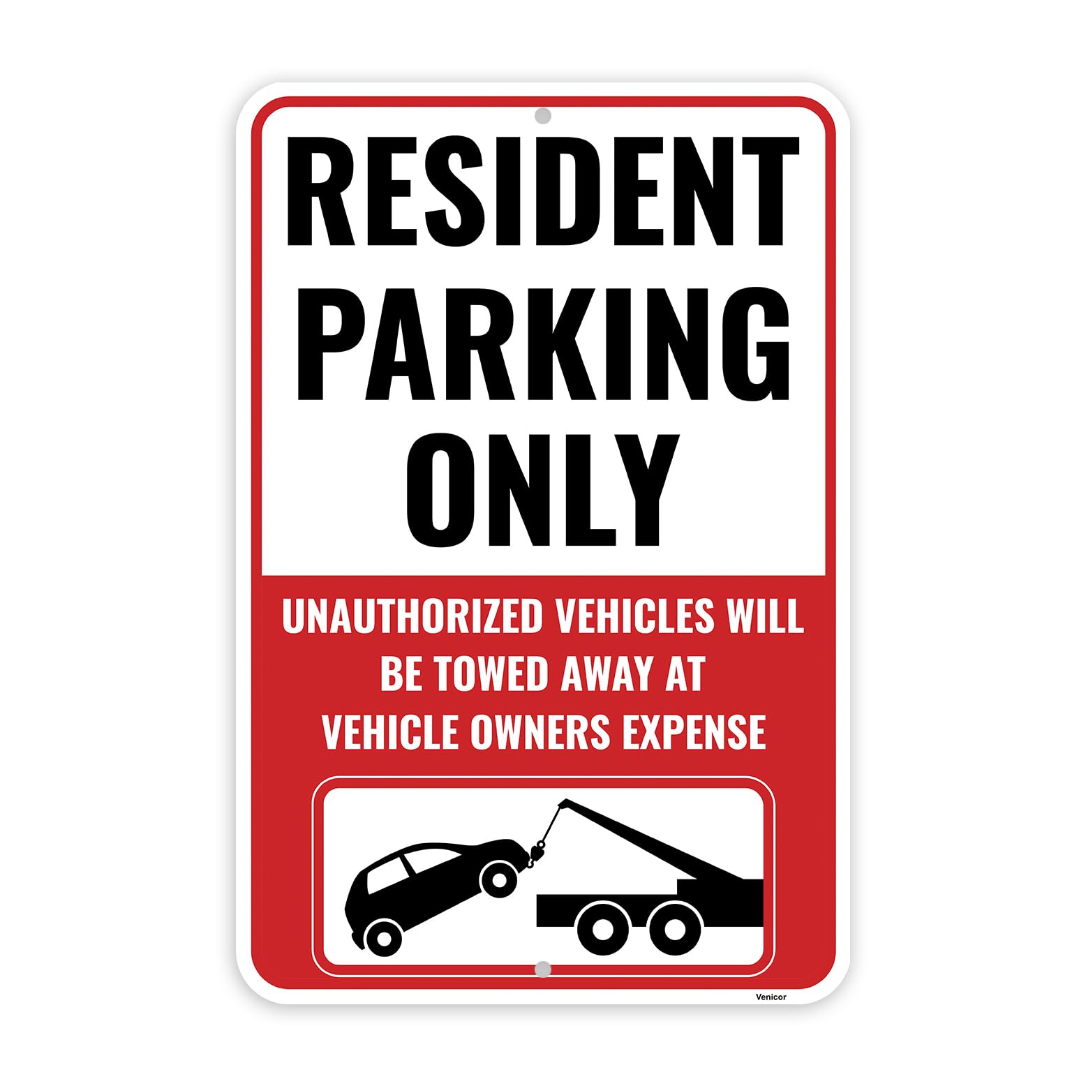 1PC Resident Parking Sign, 18 x 12 Inches - Aluminum - Private Tenant Parking Only Sign