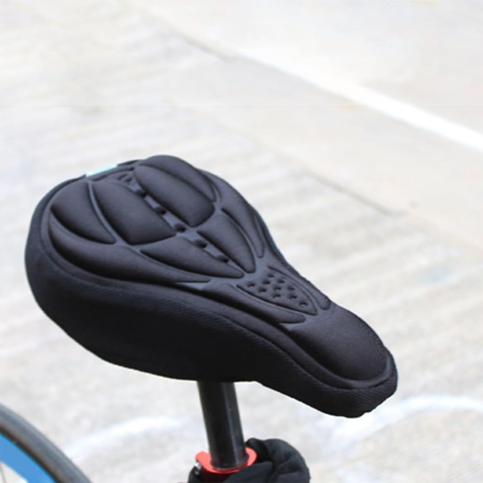 Weiche Sitzbezüge – Fahrradkissen Fahrrad | Gepolsterter Fahrradsitz | Fahrradsattel, reflektierender Streifen, Fahrradzubehör mit gerilltem Design für Falträder, Rennräder, Heimtrainer, Fahrradsattel