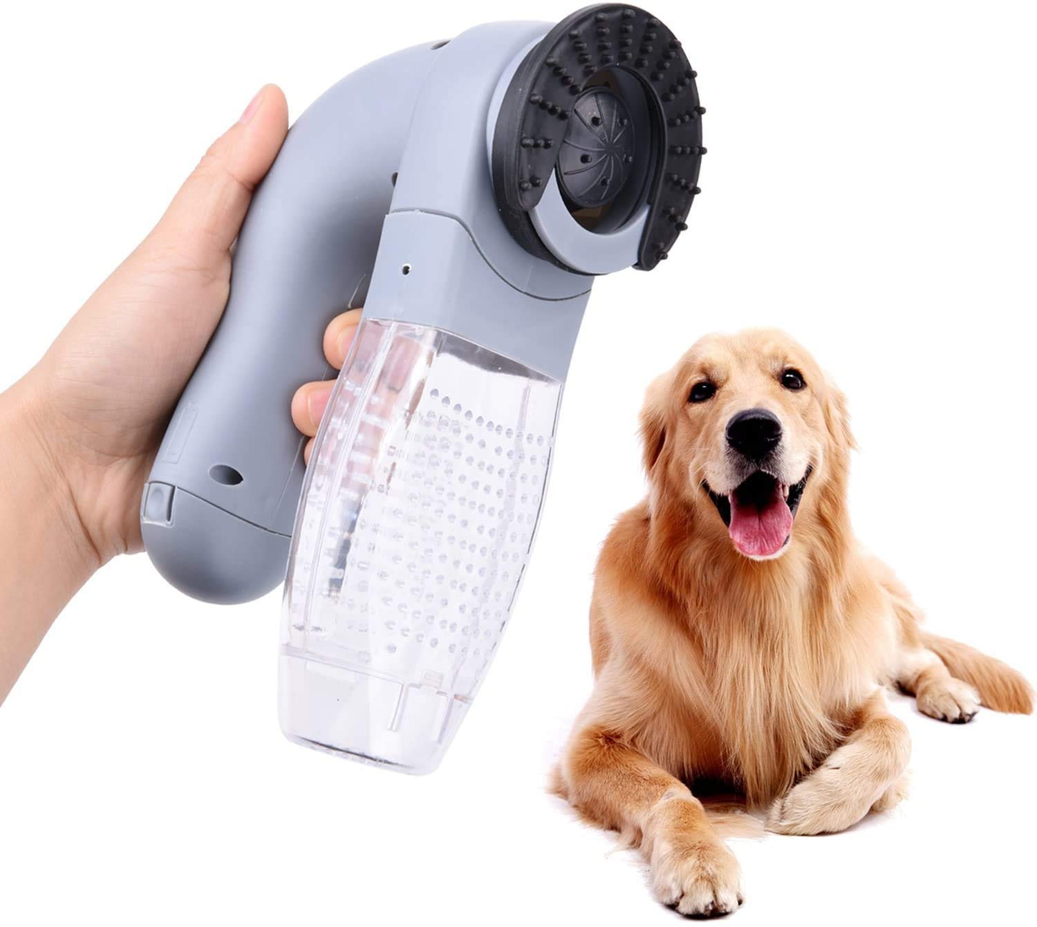 DELFINO Electric Pet Hair Remover, Fur Vacuum Cleaner Professional Grooming Kit for Dog Cat