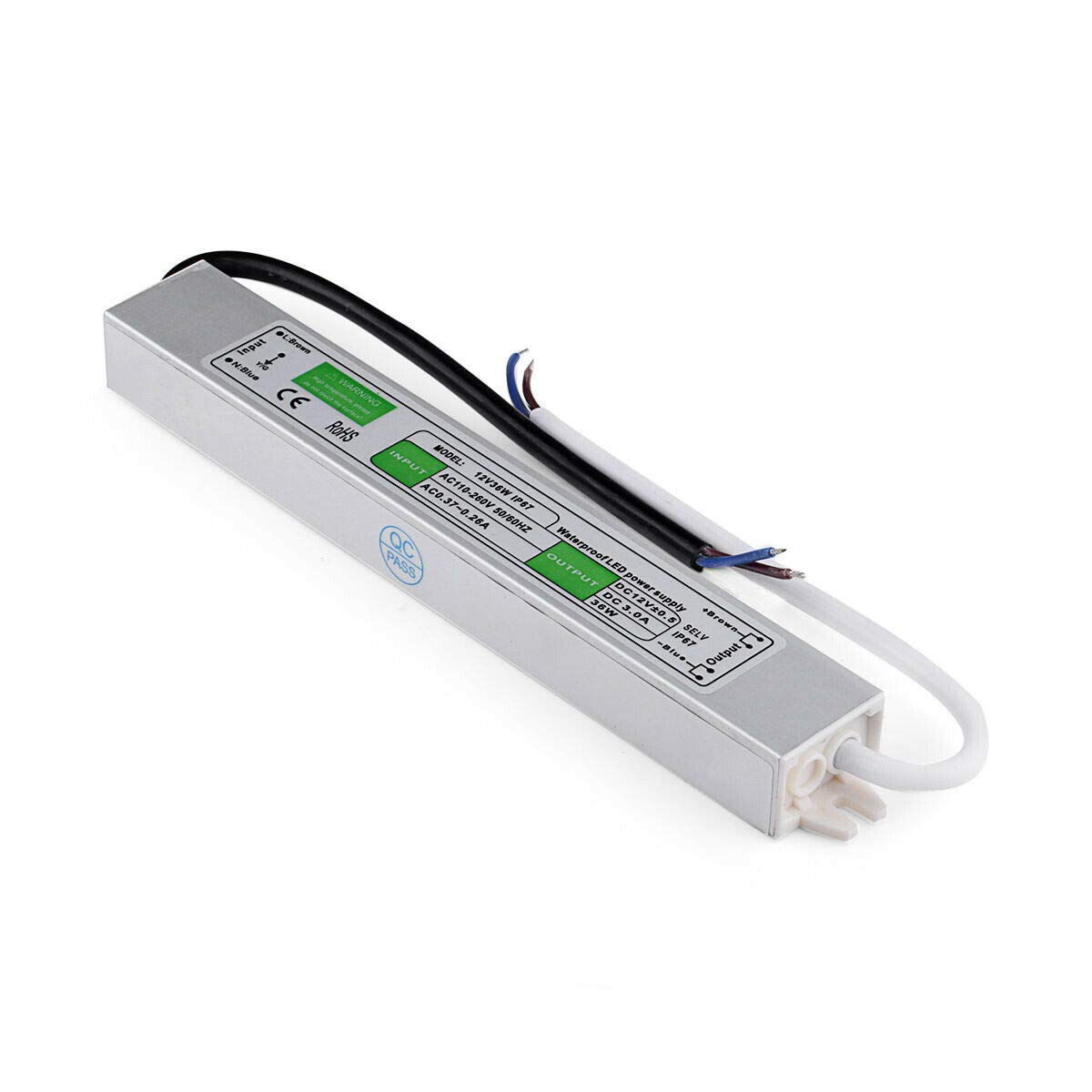 30 Watts 36 Watts 45 Watts DC12V LED Transformer Power Supply Waterproof IP67 LED strip Adapter Driver (36W)