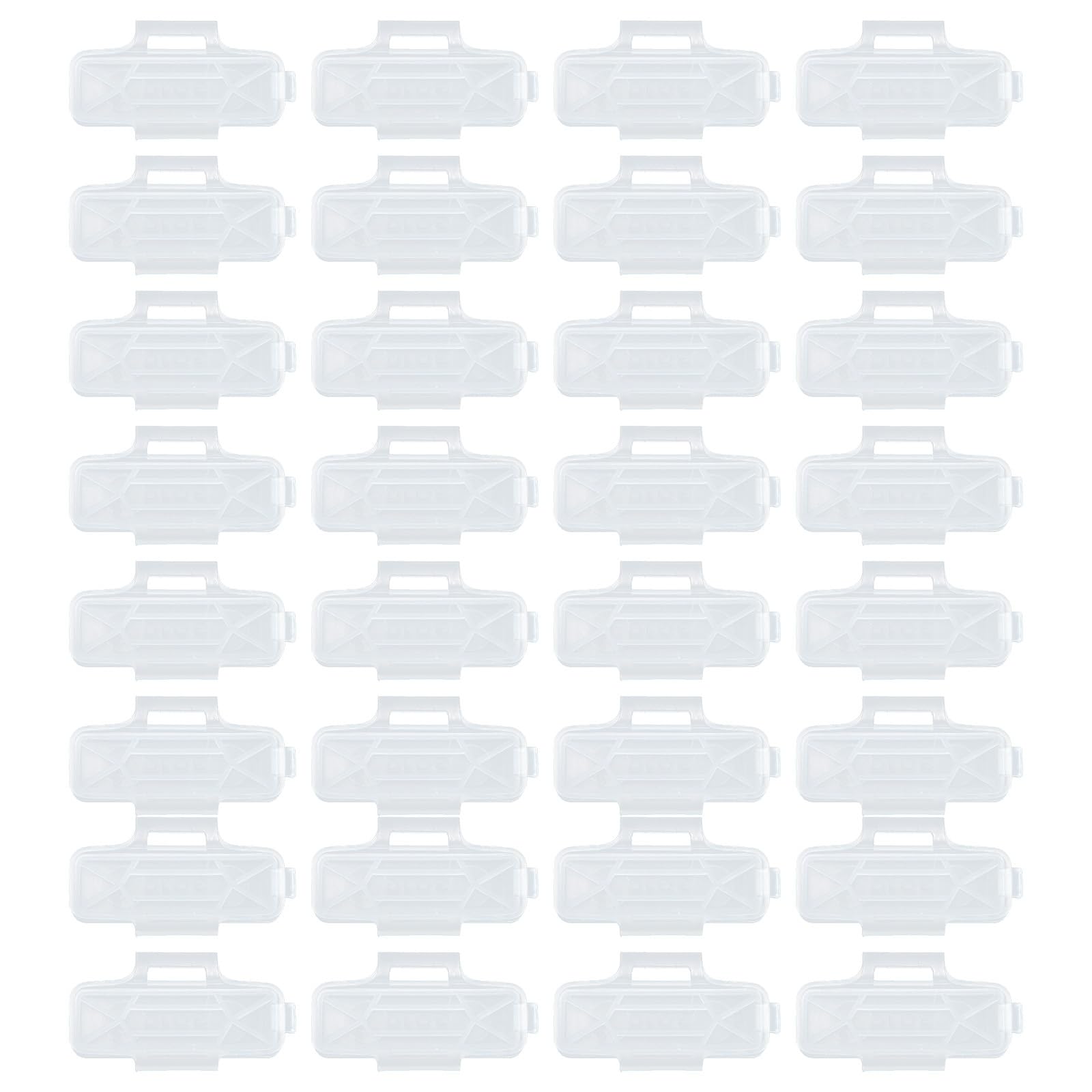 Mikikit 100Pcs Cable Identification Box: Clear Wire Labels Holder Case Waterproof Charger Labels Plastic Cable Labels Tags for Cable Management