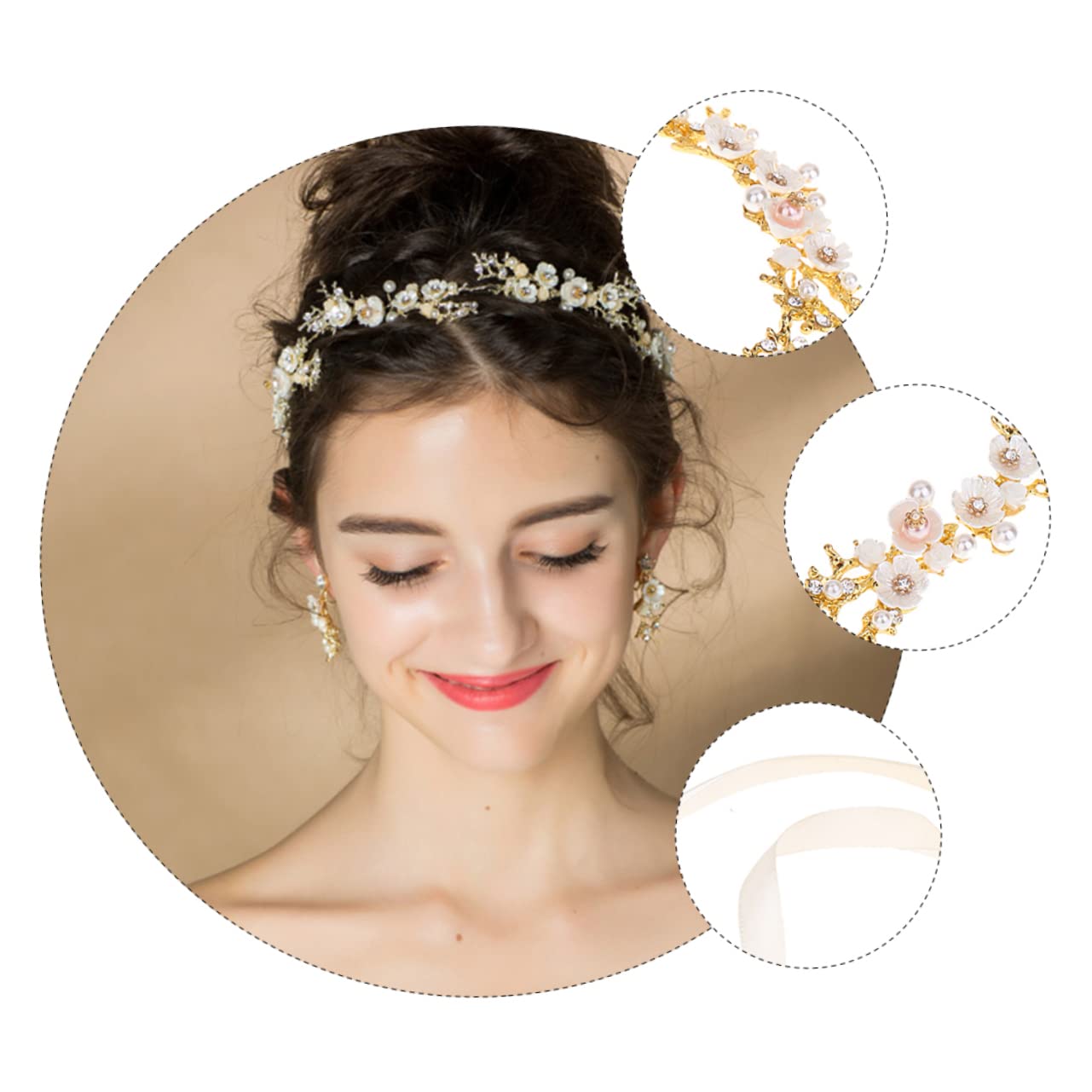 Healeved 2stücke Braut Haarschmuck Blumenkranz Haardekoration Für Hochzeiten Und Feiern Leicht Und Zu Tragen Gefertigt Für Geeignet