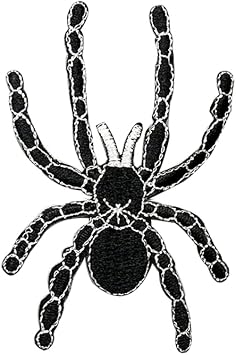 Black Spider Patch for Clothing Iron on Embroidered Sew Applique Fabric Clothes Badge Garment DIY Apparel Accessories 1 Piece