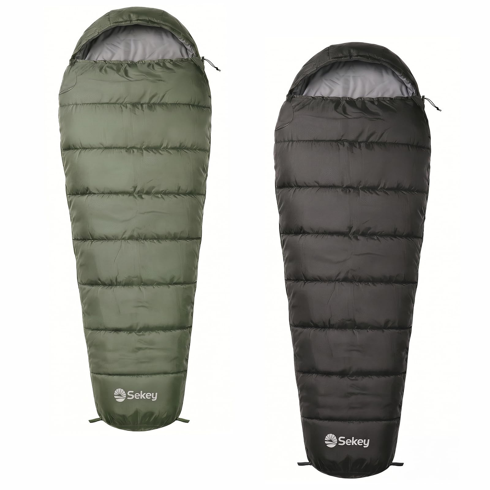 Sekey Schlafsack Erwachsene, 0,9 kg/ 1,7 kg Mumienschlafsack mit Anti-Klemm-Reißverschluss, Wasserabweisend & Reißfest, Atmungsaktiv Hautfreundlich, für Outdoor Camping & Reise, 220x80x50 cm