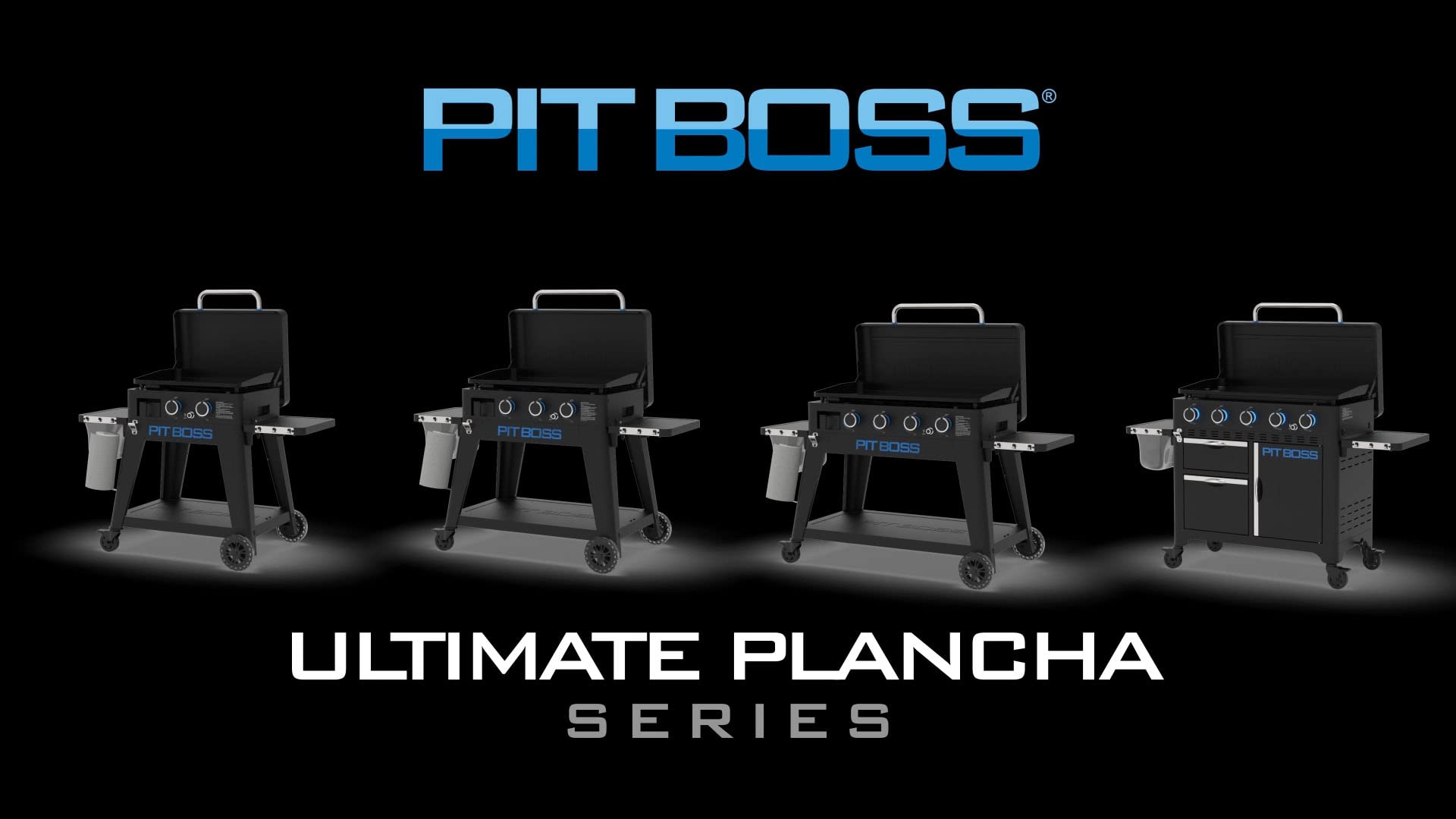 Pit Boss 3-Brenner Ultimate Lift-Off Plancha Grill mit Keramikbeschichtung 10,5 kW 3 Gasbrenner aus Edelstahl
