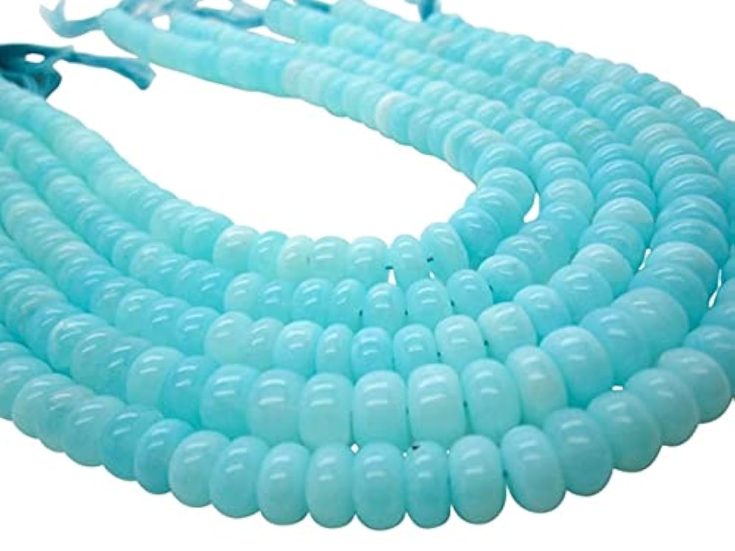 Perles opale bleue rondelles LKBEADS de 8-9.5mm pour créer vos parures d'été élégantes