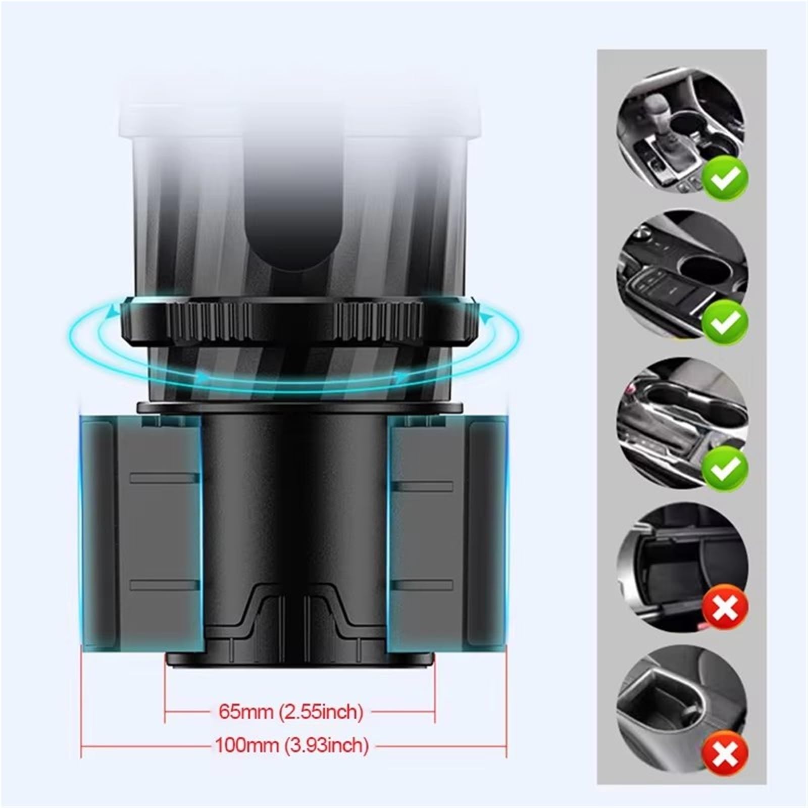 Getränkehalter Auto 2 IN 1 Auto Cup Holder Expander Adapter Basis Fahrzeug Trinkflasche Telefon Organizer Für Styling Zubehör