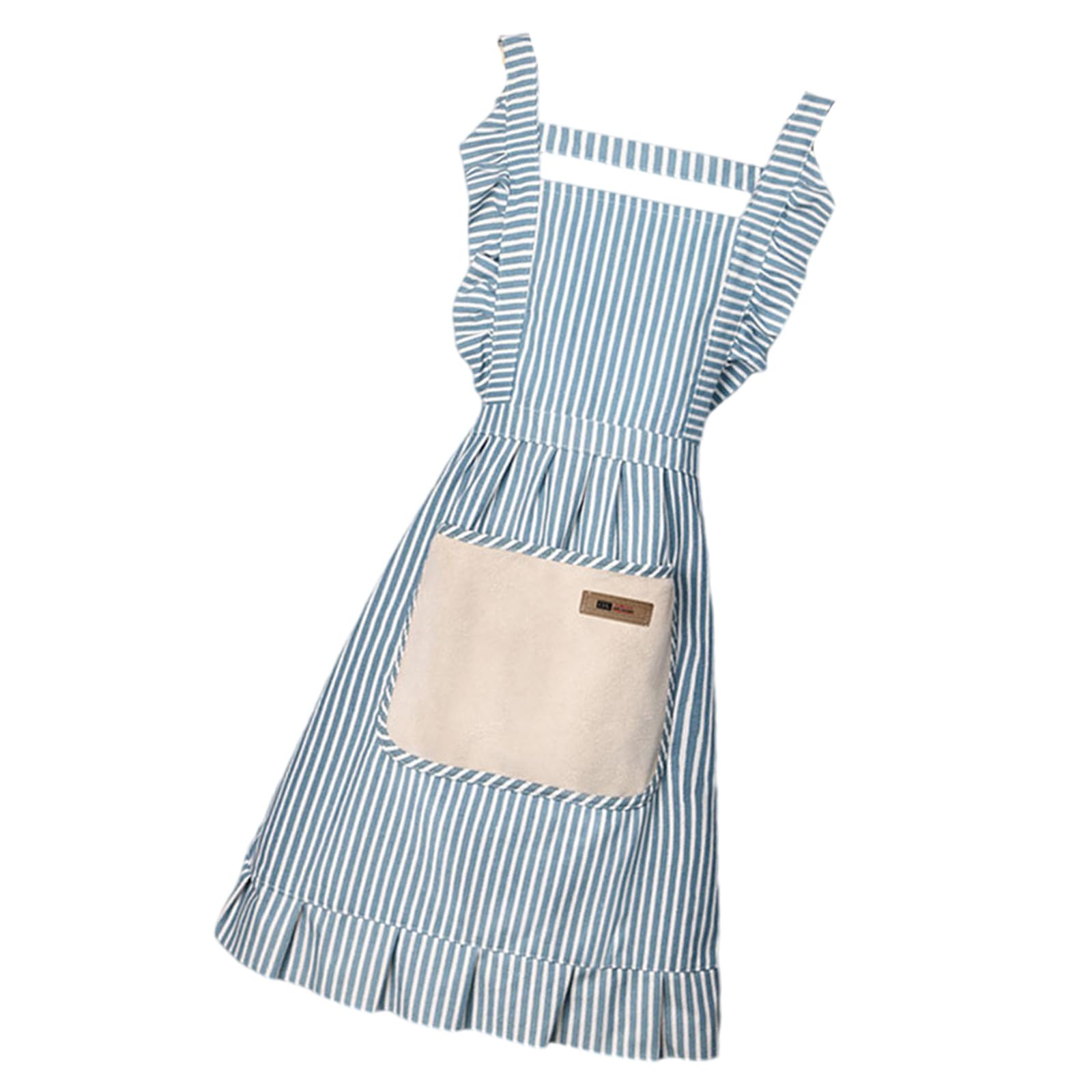 Tsophreniq Cooking Apron Cotton Linen Styles Functional Pocket Baking Protective Wear Professional for Restaurant Staff