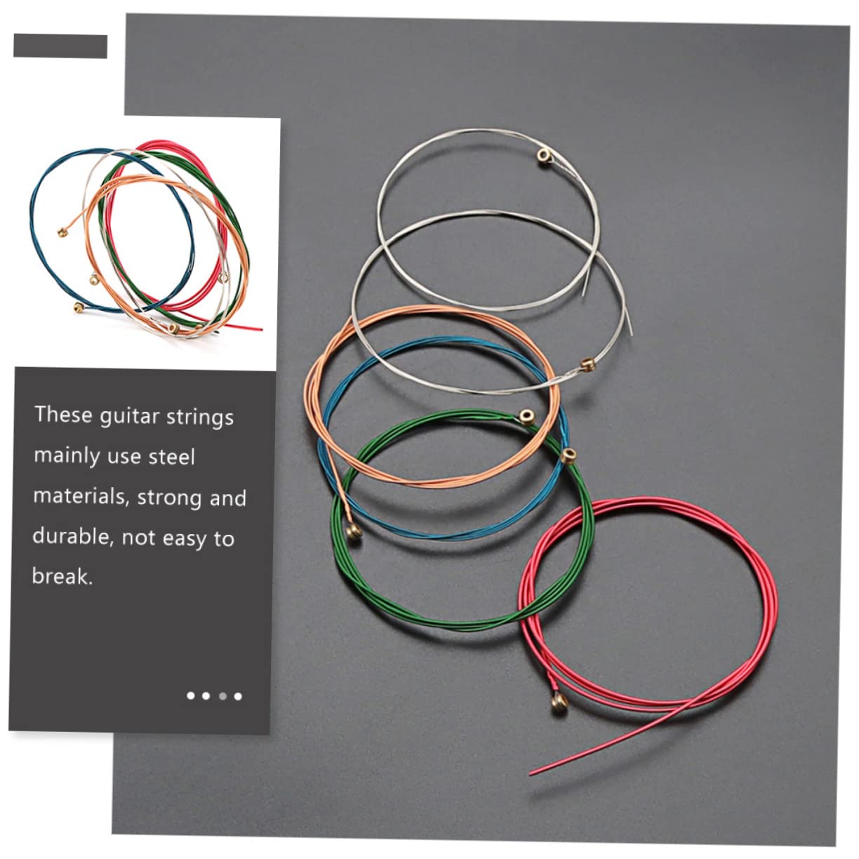 Toyvian 30pezzi Corde Di Ricambio Per Chitarra Acustica Da Acciaio Resistente e Durevole Per Musicisti e Principianti