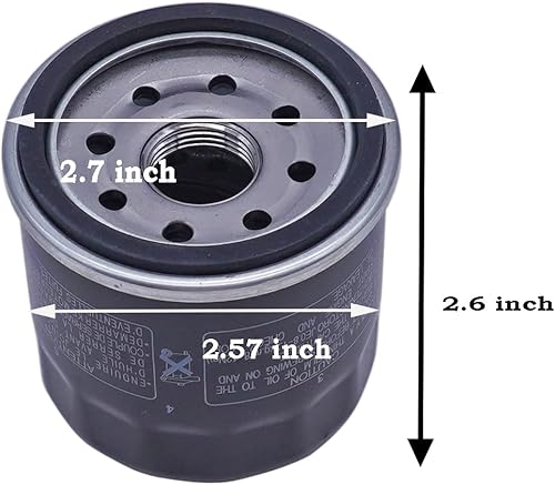 Miniatura 6 de Filtro de aceite compatible con Yamaha 5GH-13440-61-00 5GH-13440-60 5GH-13440-20 para motor fueraborda Yamaha F15 F25 F50 F60