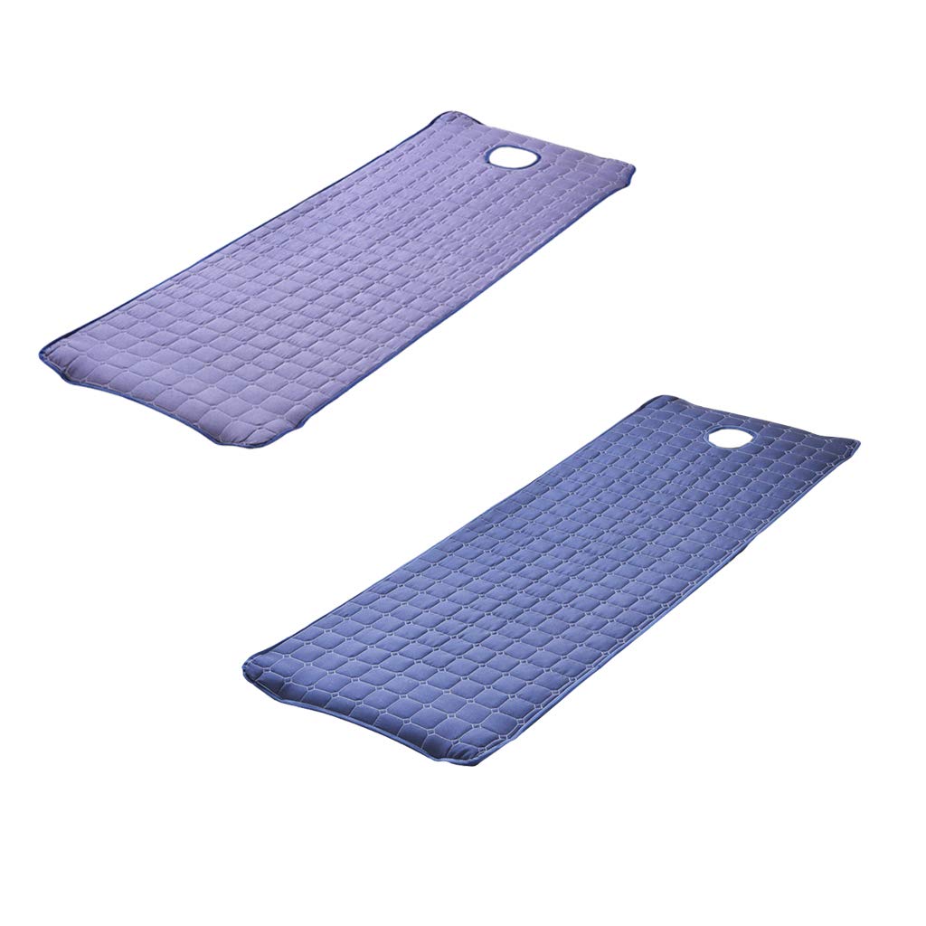 SM SunniMix Colchones de Masaje con Agujero Accesorios para Camillas en Masaje profesion, Smokey Purple + Dark Blue