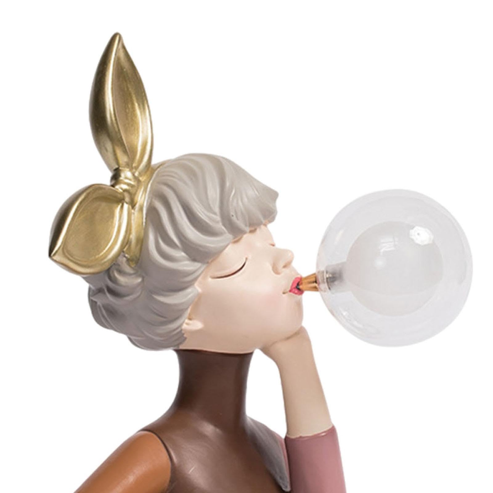 Lámpara de Noche Infantil para Mesa Lámpara de Burbuja Figura Decorativa de Resina Ornamento Adecuada para Dormitorio Lectura Oficinas, Estilo a