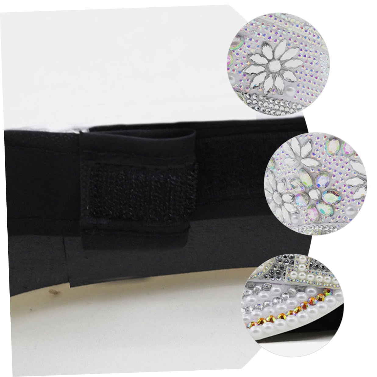 IMIKEYA Sombrero de Novia Gemas de Imitación, Sombrero de Capitán Ajustable para Despedida de Soltera y Boda, Accesorio Brillante para Fiesta y Evento Especial