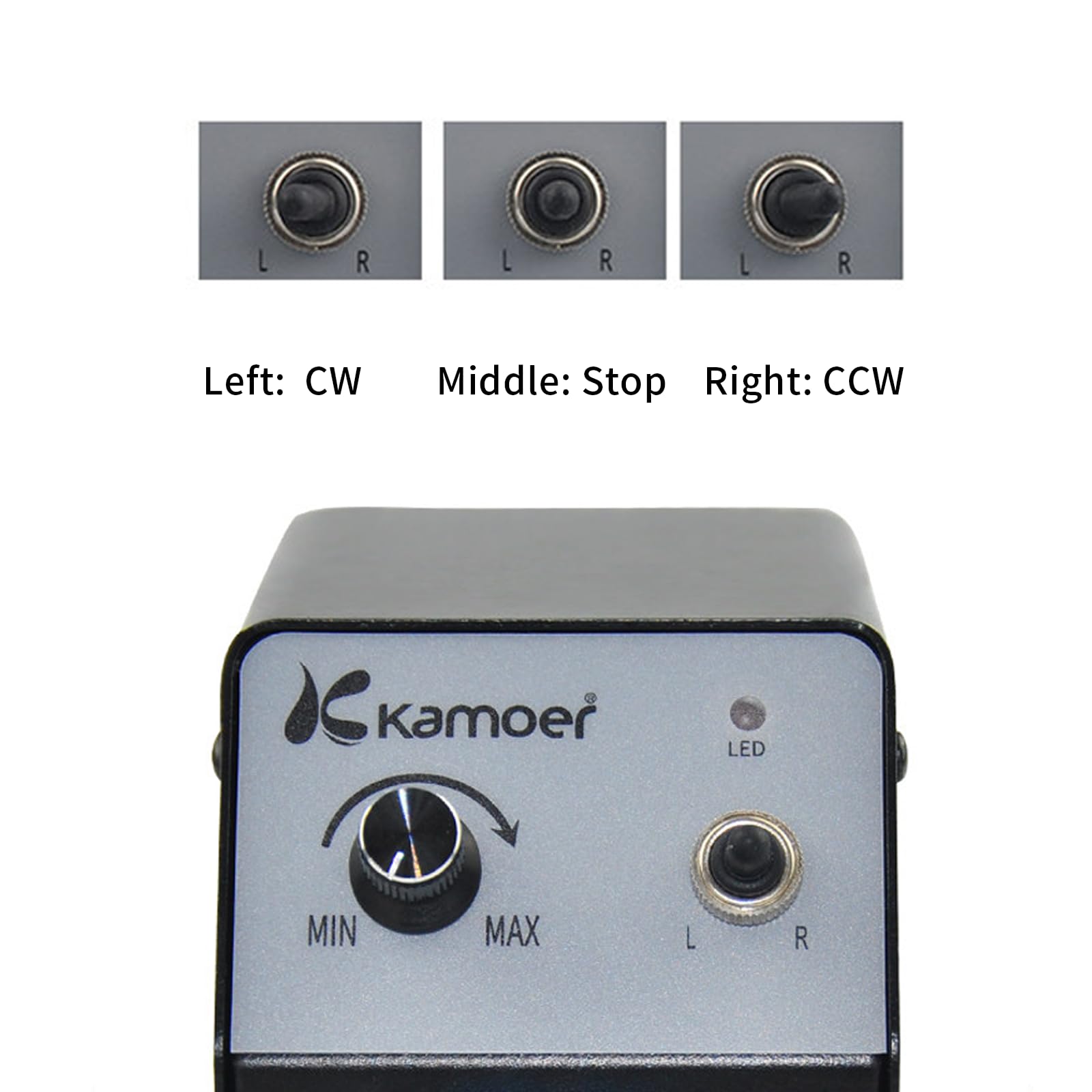 Kamoer 12 V Peristaltikpumpe klein Dosierpumpe mit variabler Geschwindigkeit für chemische Experimente im Labor, KCP PRO2 Norprene Rohr #3,2 mm × 6,4 mm, 40-210 ml/min, mit Netzteil