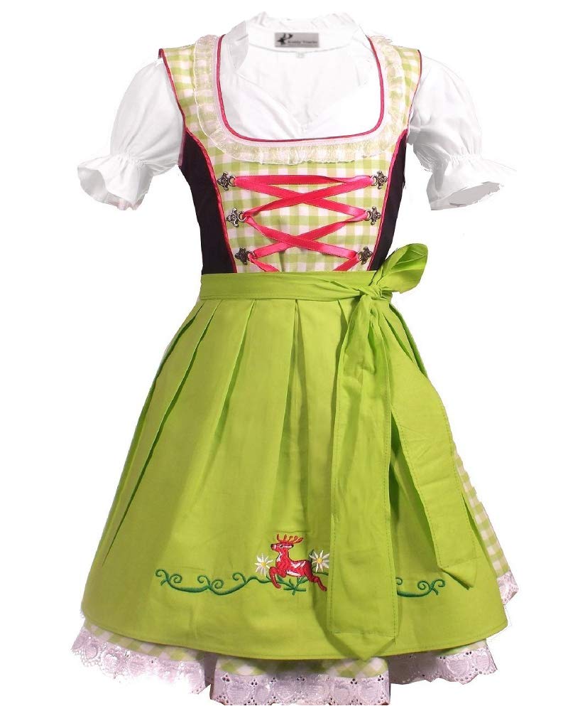 Trachtenkleid 3tlg. Kinder Dirndl Mdchen Kleid Gr. 92,104,116,128,140,146,152