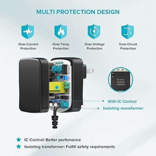 Miniatura 2 de Cargador CA universal Zozo multi voltaje para artículos electrónicos del hogar