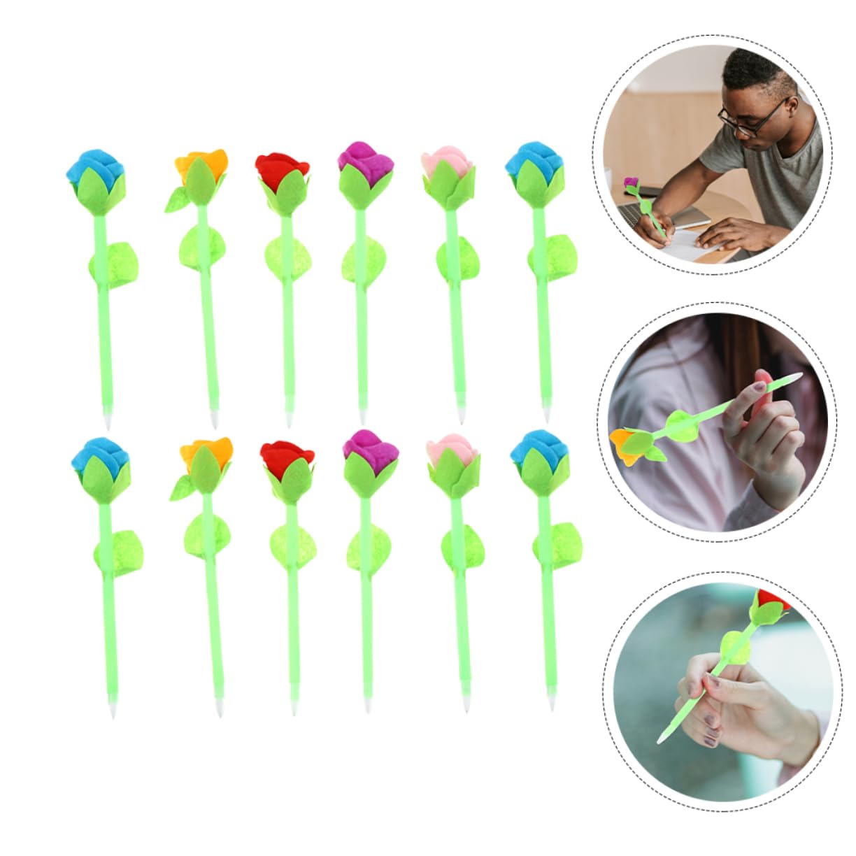 Operitacx 48pièces à Bille Forme De Fleur Peluche De Décoratifs Pour Bureau Et Pour Et