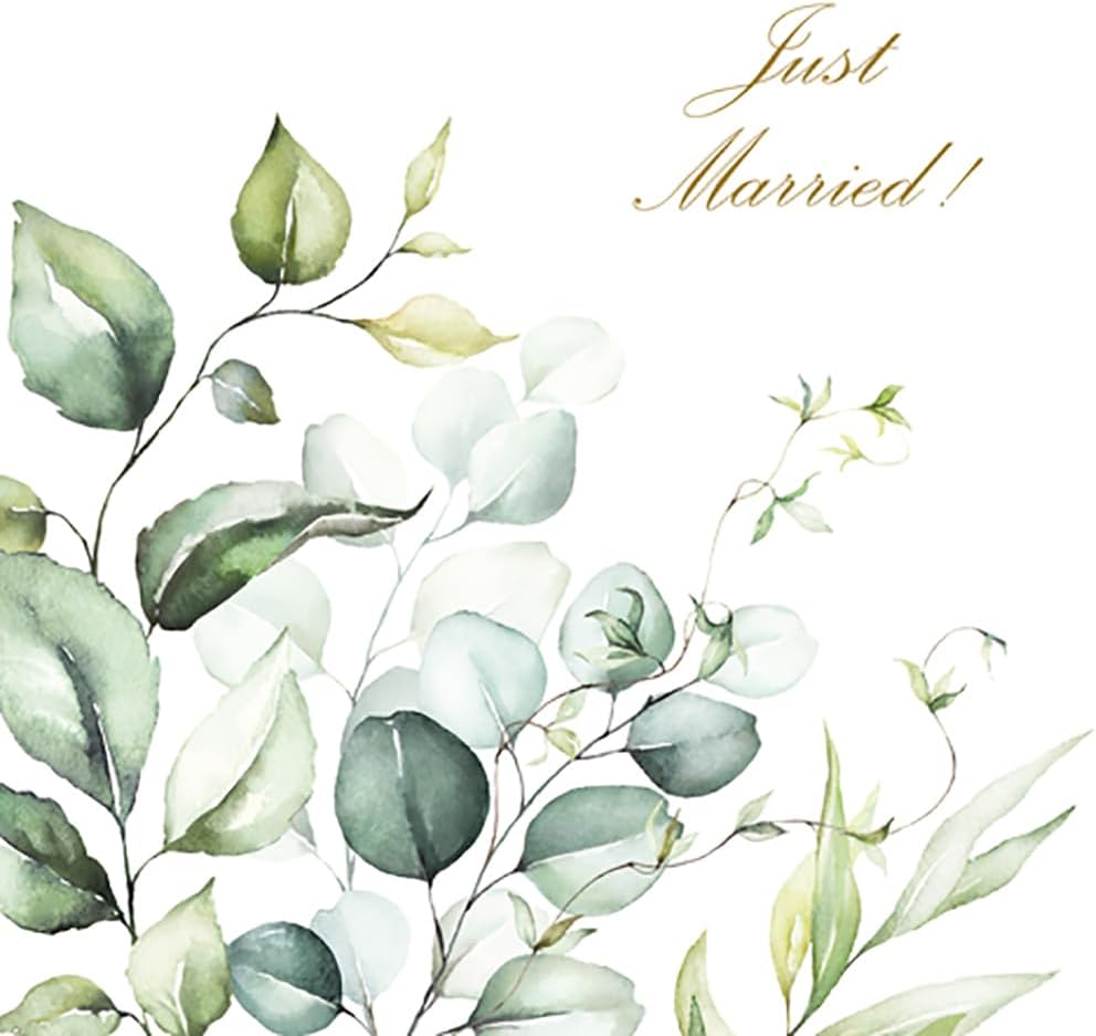Tiflair Eucalyptus Folliage Wedding Lunch Napkins 3 ply, Roses