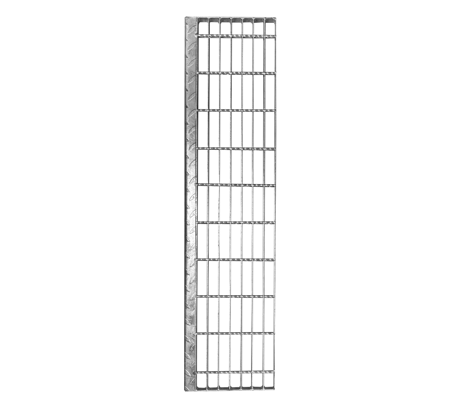 Rejilla de 240 x 1000 x 25 mm, rejilla galvanizada, antideslizante, apta para escape, fábrica, escaleras exteriores, sótano, taller, área industrial, jardín, granja