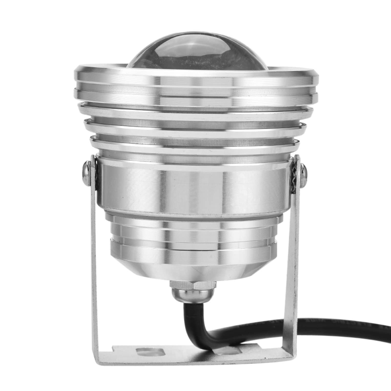 Lampe de projecteur de LED pour aquarium de 12V 10W RVB pour le jardin de piscine d'aquarium sous-marin (coquille d'argent)
